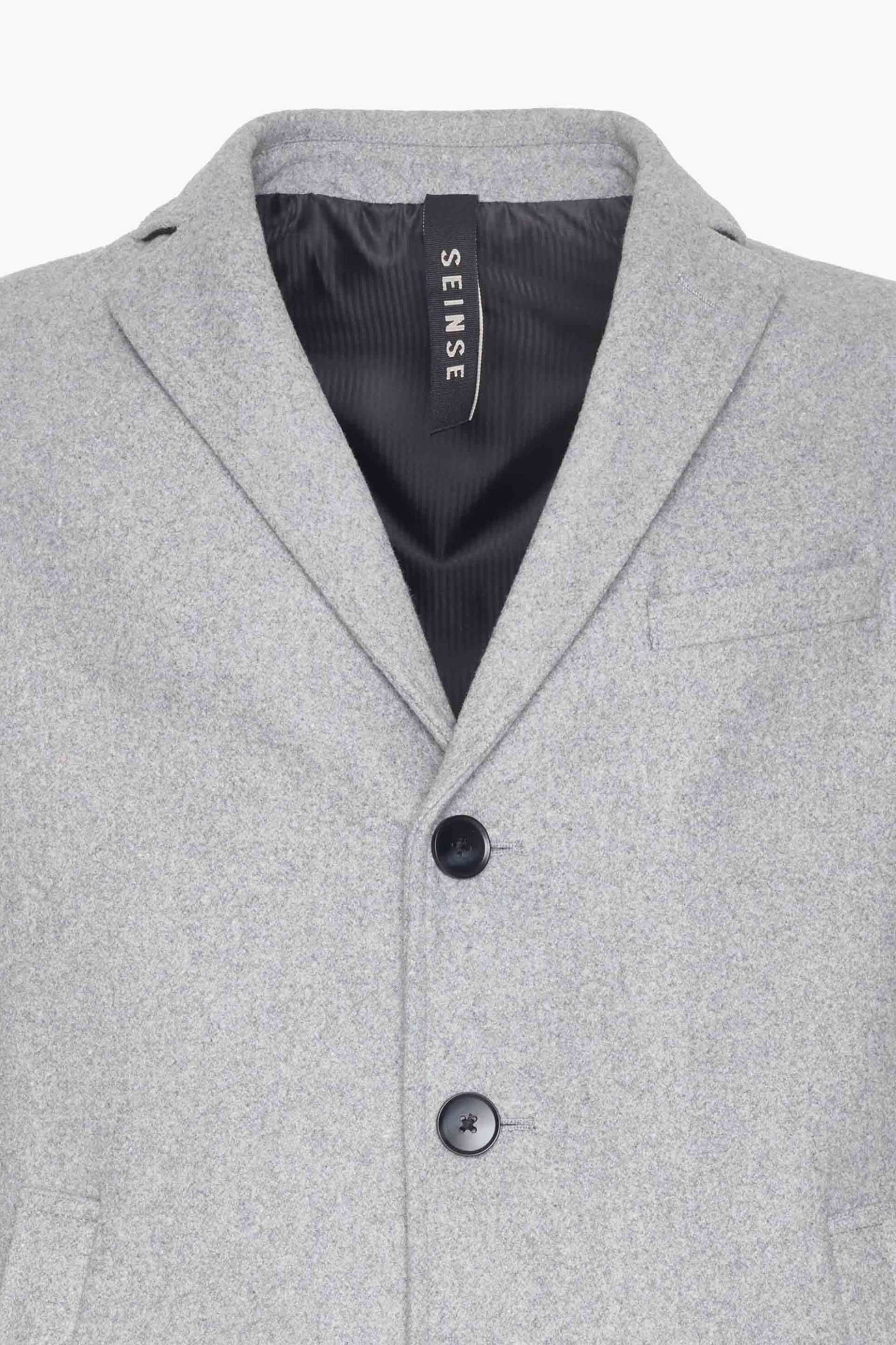 Sseinse ανδρικό παλτό από μαλλί - CP52SS 324 Γκρι φωτογραφία