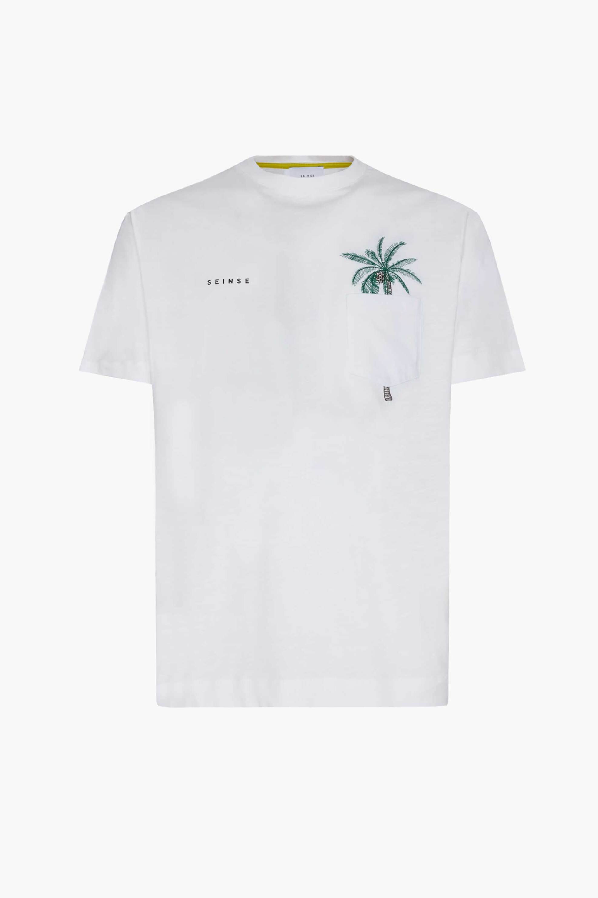 SEINSE Seinse ανδρικό T-shirt με κεντημένο σχέδιο - TE2993SS 125 Λευκό