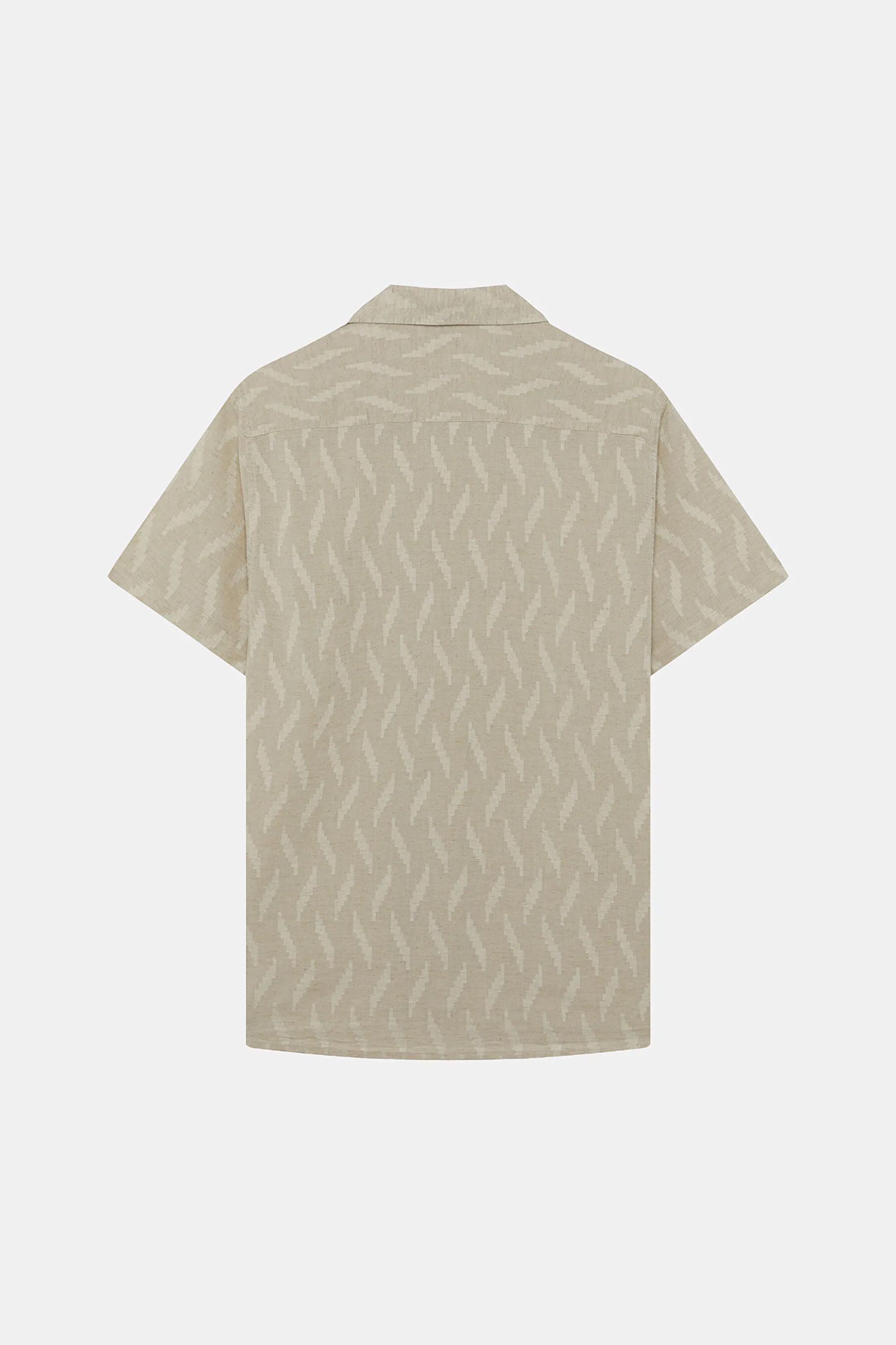 Seinse ανδρικό κοντομάνικο πουκάμισο με print Relaxed Fit - CE1126SS 126 Μπεζ φωτογραφία