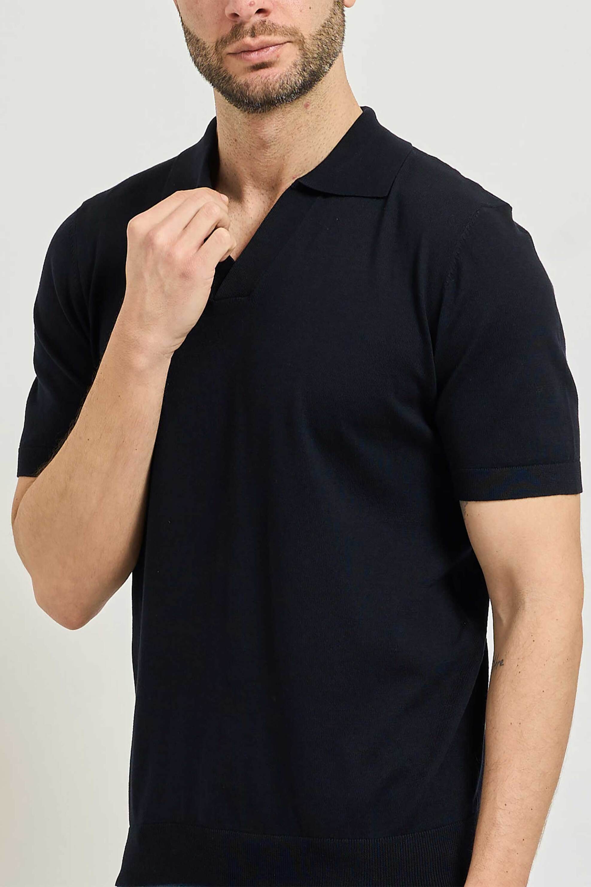 Seinse ανδρική μπλούζα πόλο με open-collar Regular Fit - ME3187SS 126 Σκούρο Μπλε φωτογραφία
