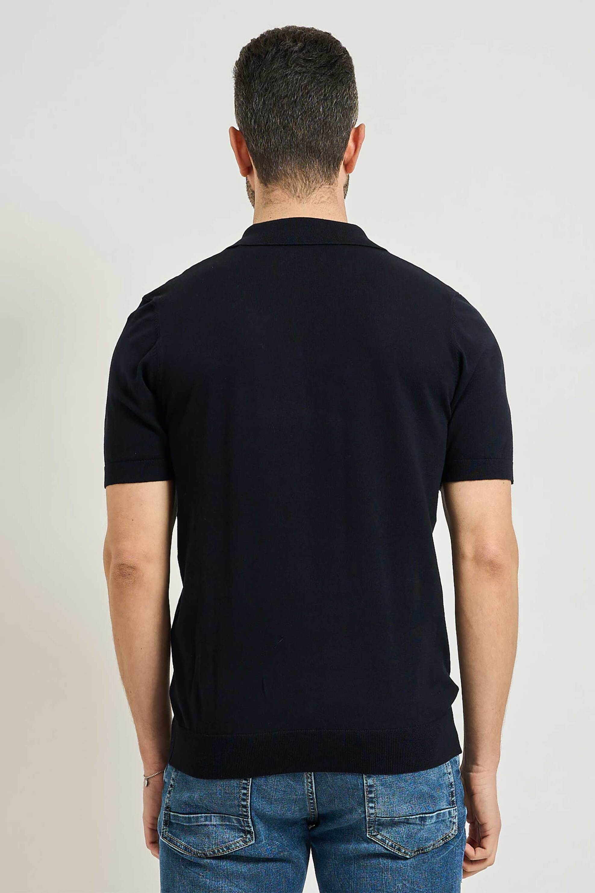 Seinse ανδρική μπλούζα πόλο με open-collar Regular Fit - ME3187SS 126 Σκούρο Μπλε φωτογραφία