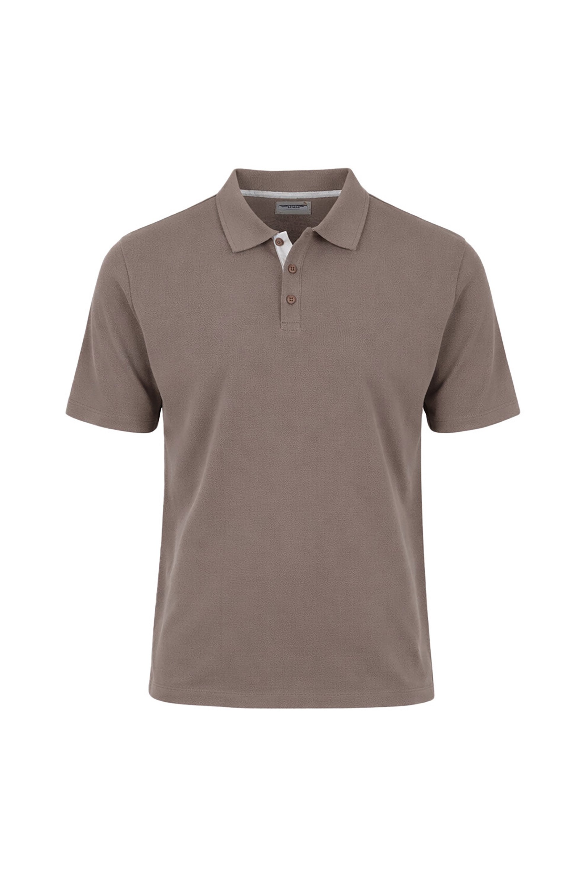 Seinse ανδρική μπλούζα πόλο μονόχρωμη Regular Fit - PE3280SS 126 Καφέ Ανοιχτό