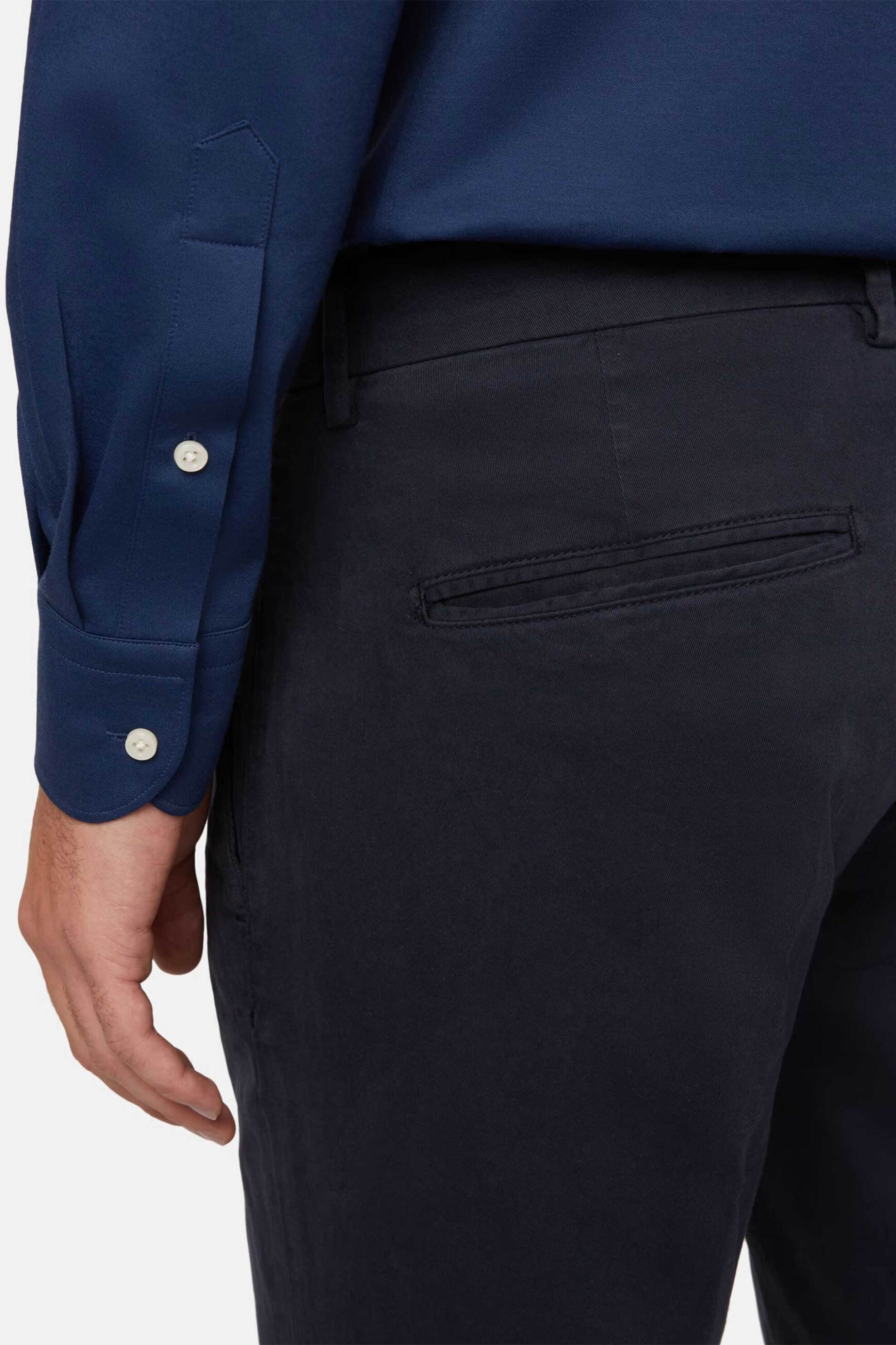 Boggi Milano Ανδρικό Παντελόνι Ελαστικό Μονόχρωμο Regular Fit - Bo21C005901 Μπλε Σκούρο