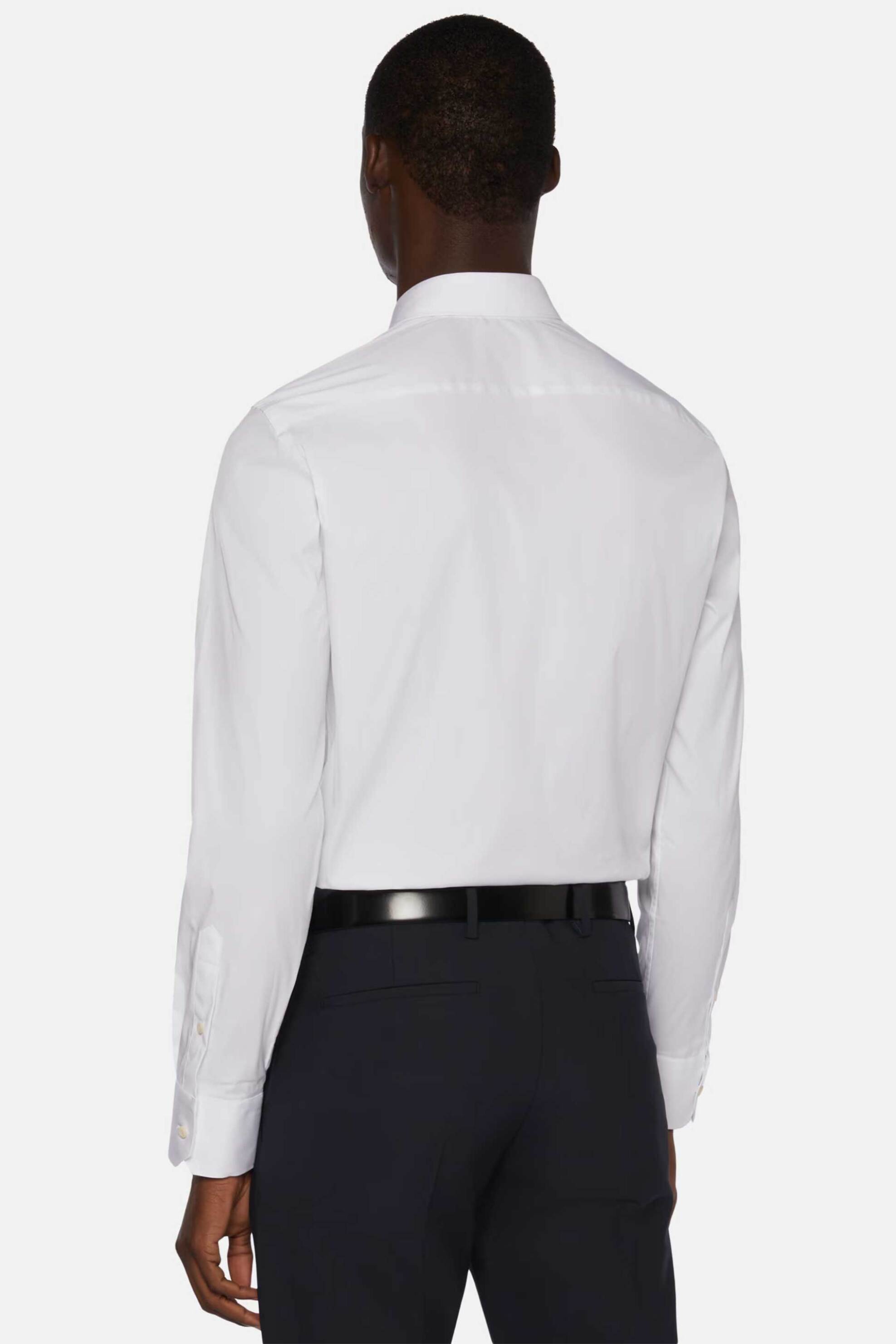 Boggi Milano Ανδρικό Πουκάμισο Μονόχρωμο Slim Fit - Bo22C009801 Λευκό