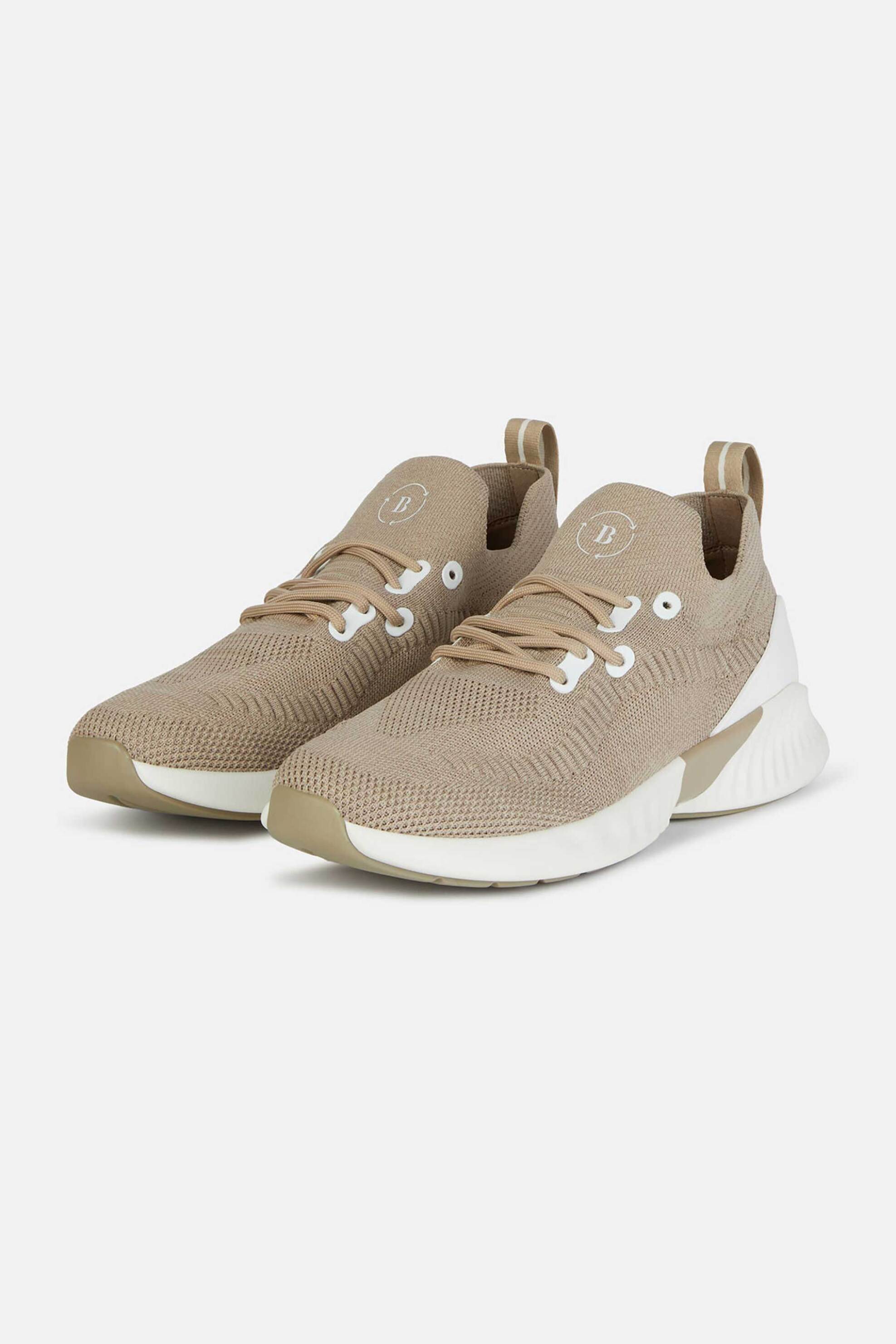 Boggi Milano ανδρικά sneakers με λεπτομέρειες από καουτσούκ και λογότυπο - BO24P017902 Μπεζ φωτογραφία