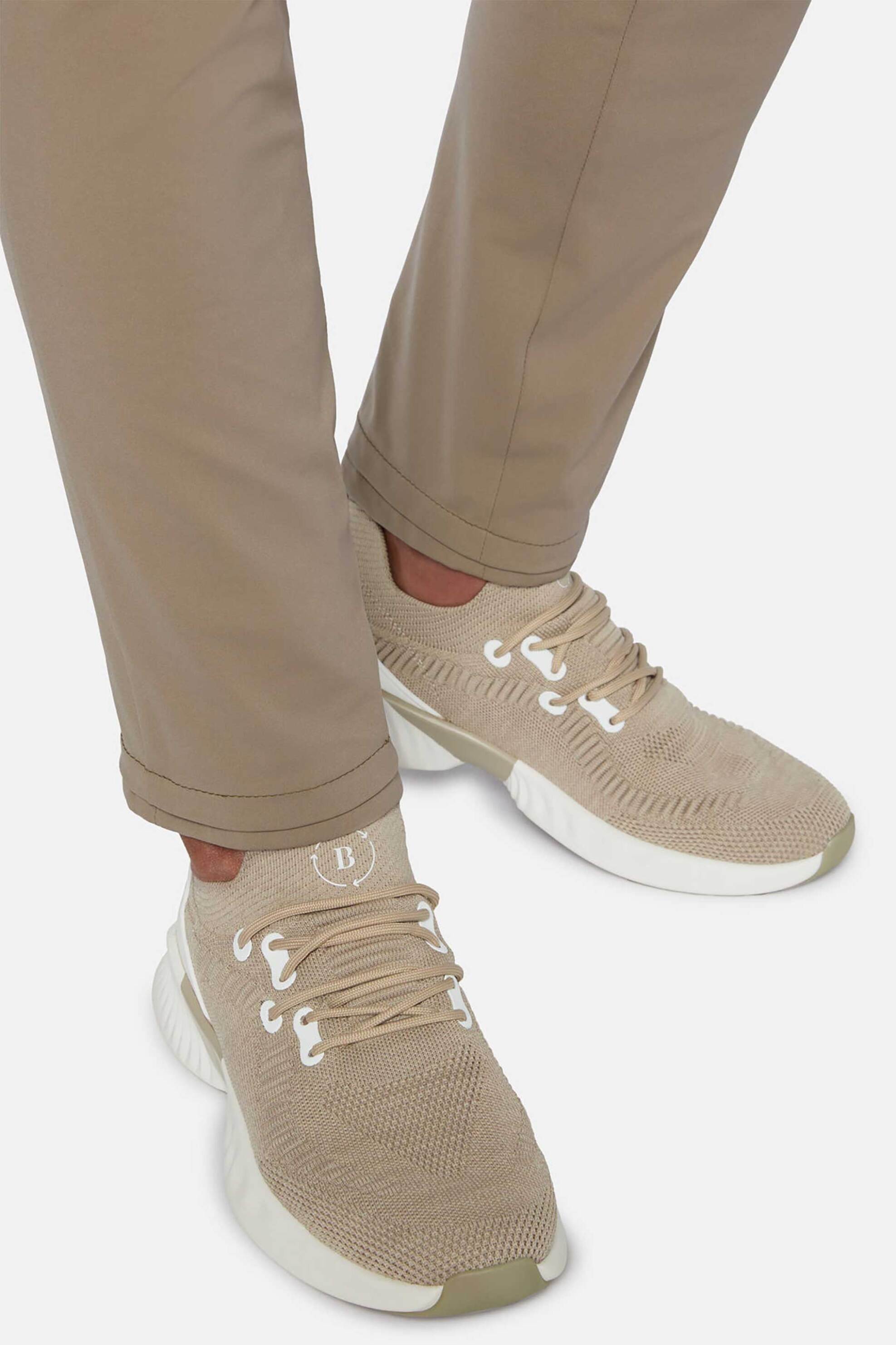 Boggi Milano Ανδρικά Sneakers με Λεπτομέρειες από Καουτσούκ Και Λογότυπο - Bo24P017902 Μπεζ
