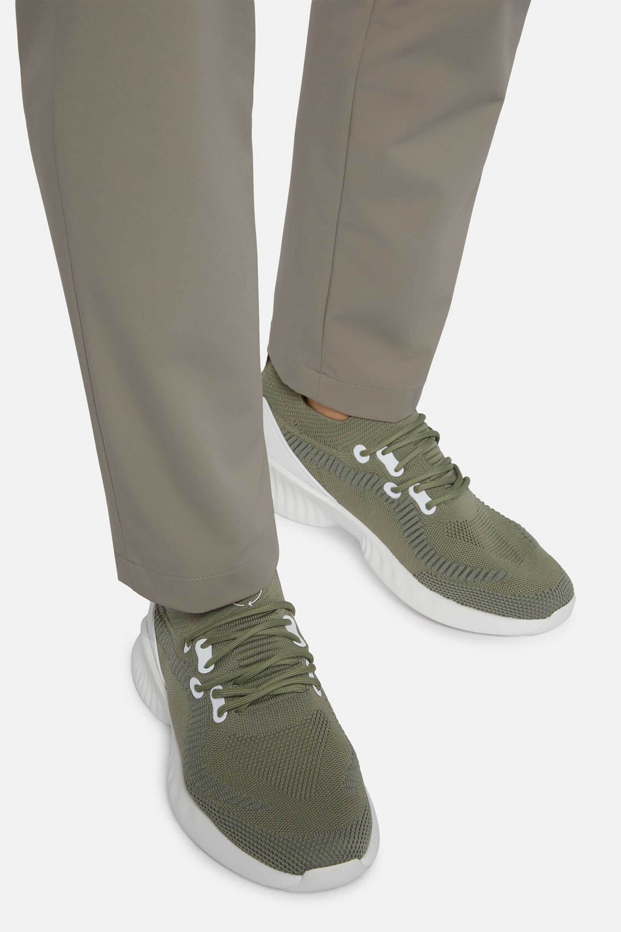 Boggi Milano Ανδρικά Sneakers με Λεπτομέρειες από Καουτσούκ Και Λογότυπο - Bo24P017904 Λαδί