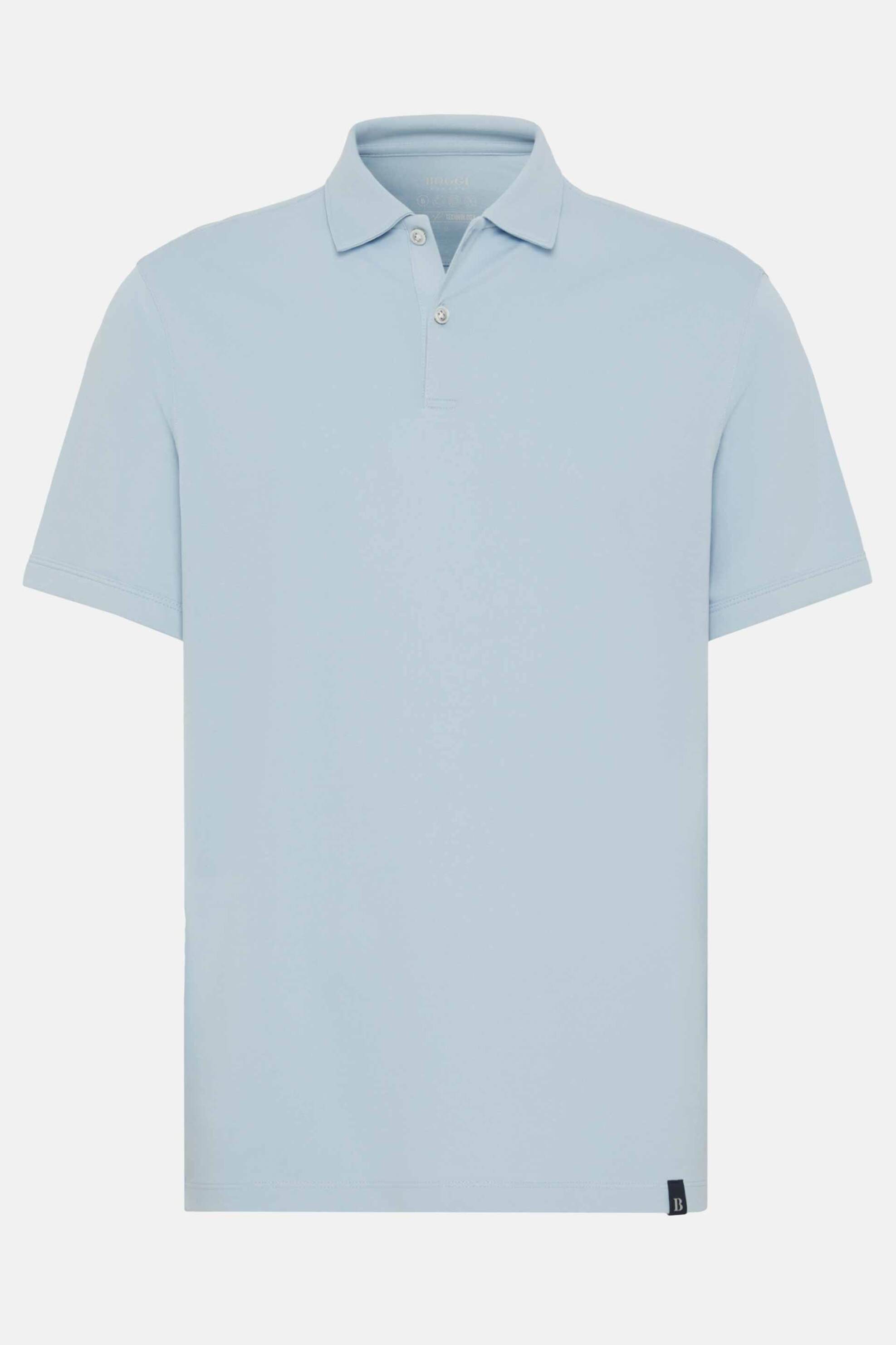 Boggi Milano Ανδρική Πόλο Μπλούζα Πικέ Regular Fit - Bo24P031606 Μπλε Ανοιχτό
