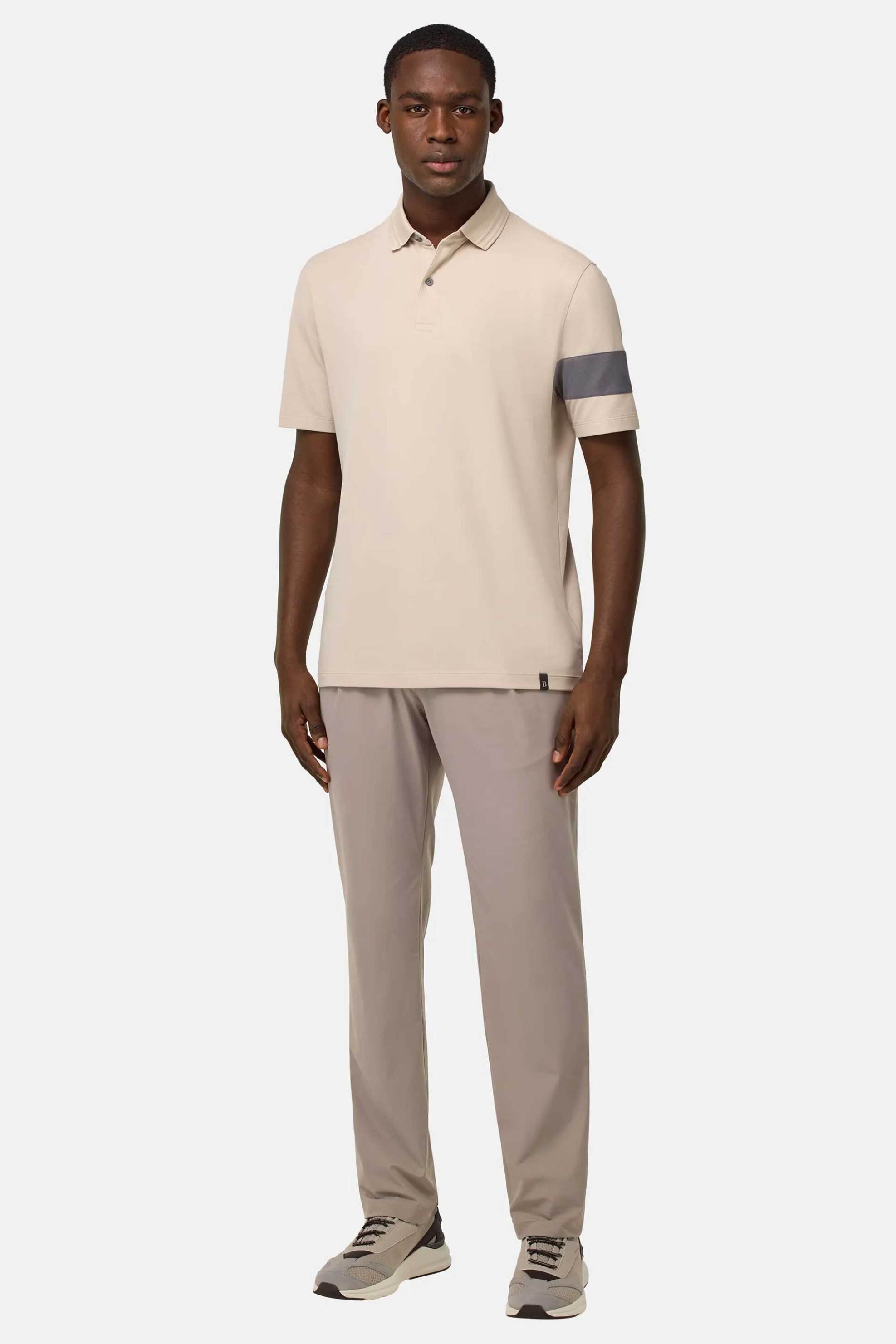 Boggi Milano ανδρικό chino παντελόνι stretch - BO25P042702 Καφέ