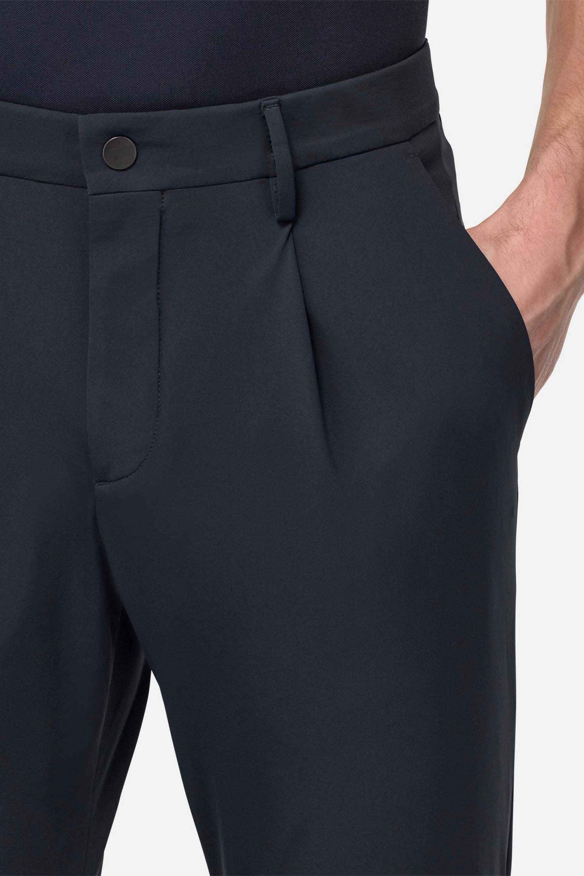 Boggi Milano Ανδρικό Παντελόνι Μονόχρωμο Regular Fit - Bo25P042705 Μπλε Σκούρο