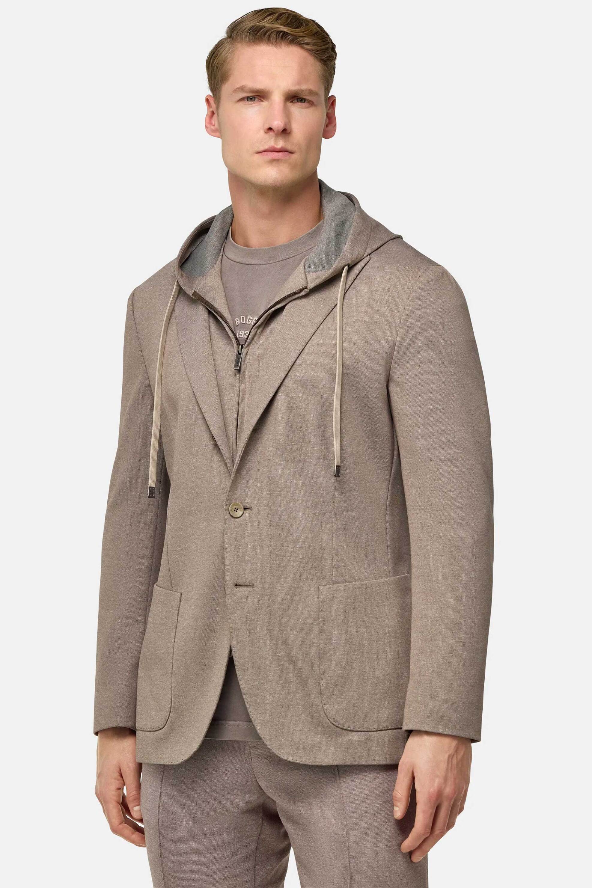 BOGGI MILANO Boggi Milano ανδρική ζακέτα Regular Fit - BO25P054103 Καφέ Ανοιχτό