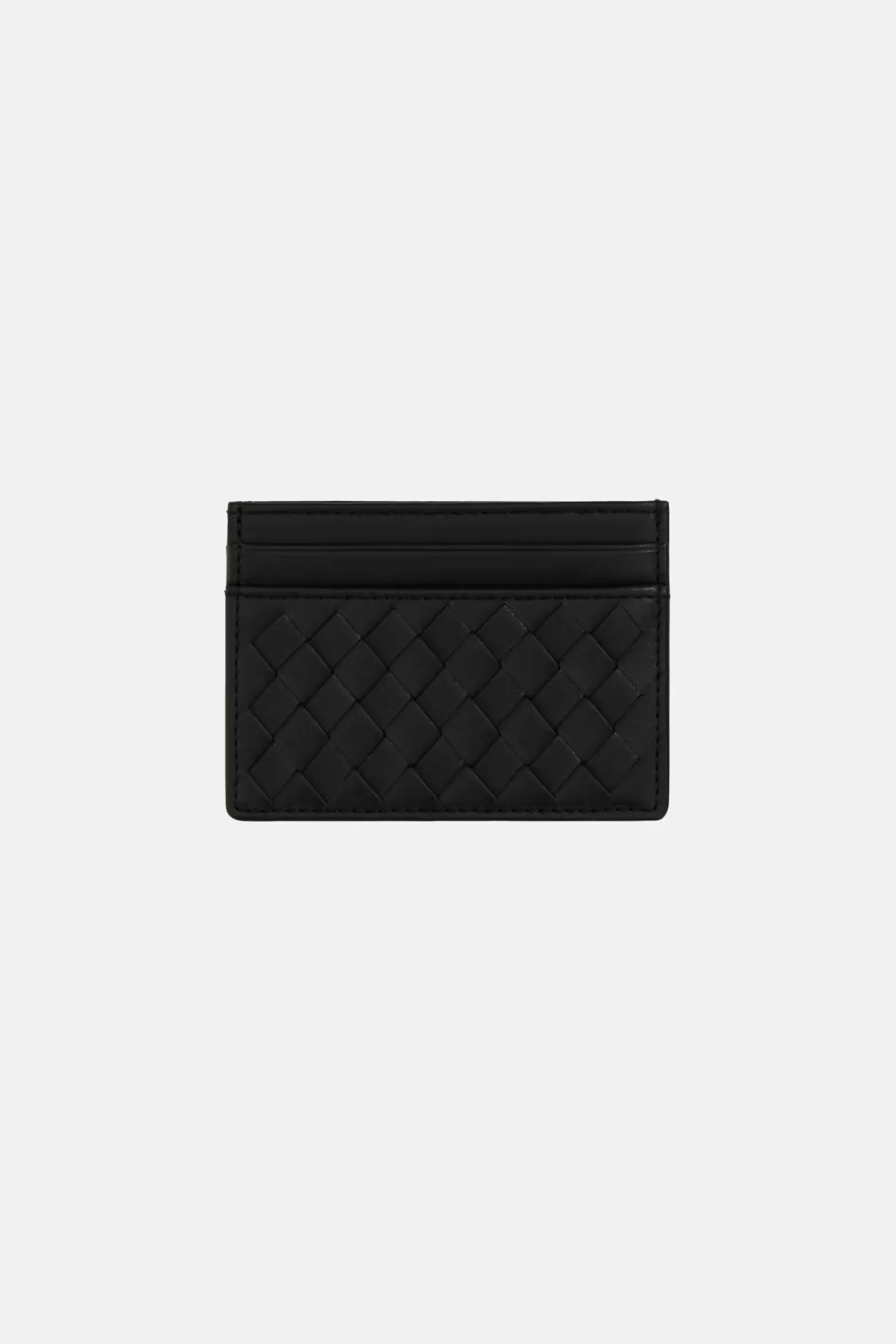 BOGGI MILANO Boggi Milano ανδρική δερμάτινη θήκη για κάρτες με logo - BO25P062601 Μαύρο