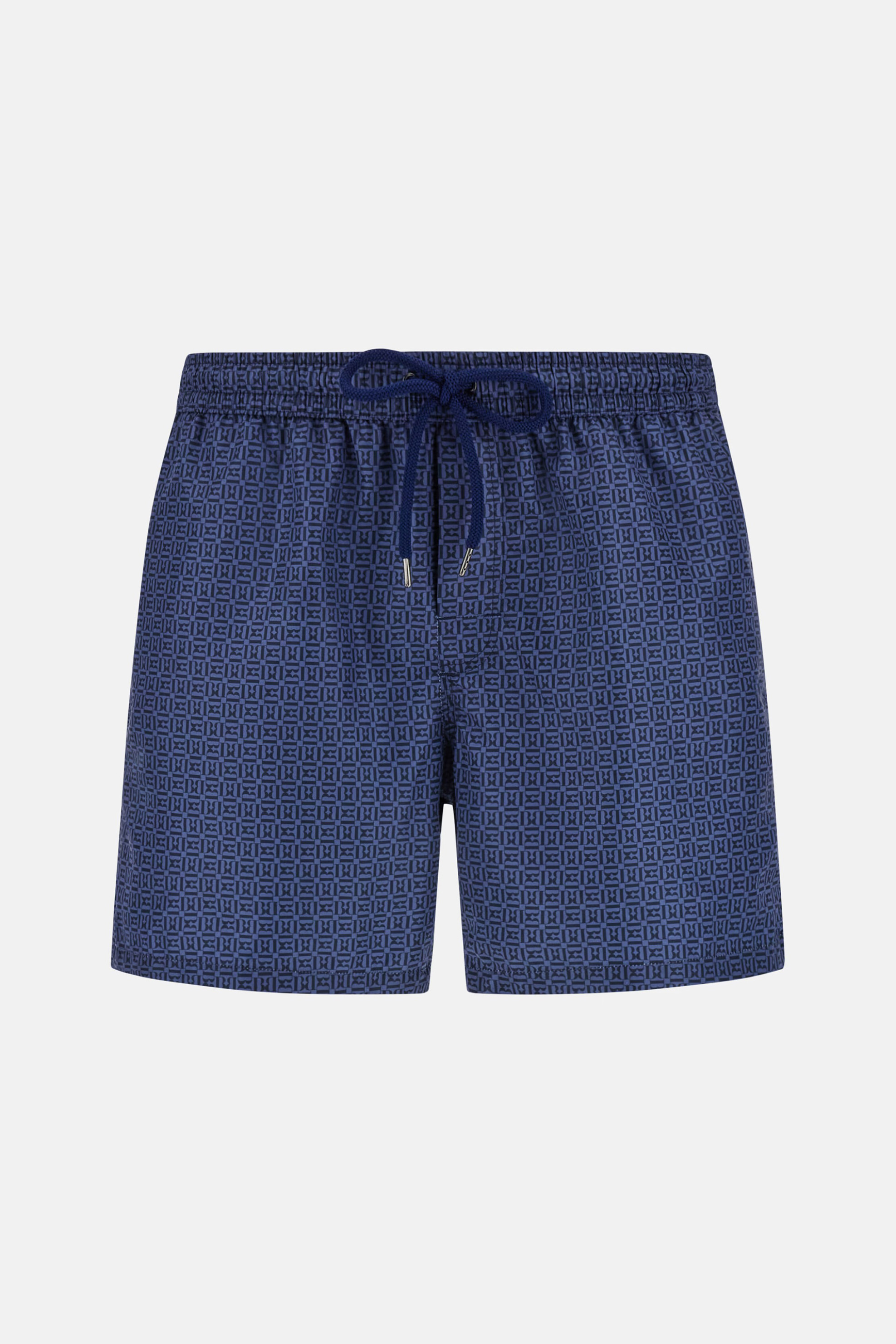 Boggi Milano Ανδρικό Μαγιό με Geometrical Pattern - Bo25P066102 Μπλε