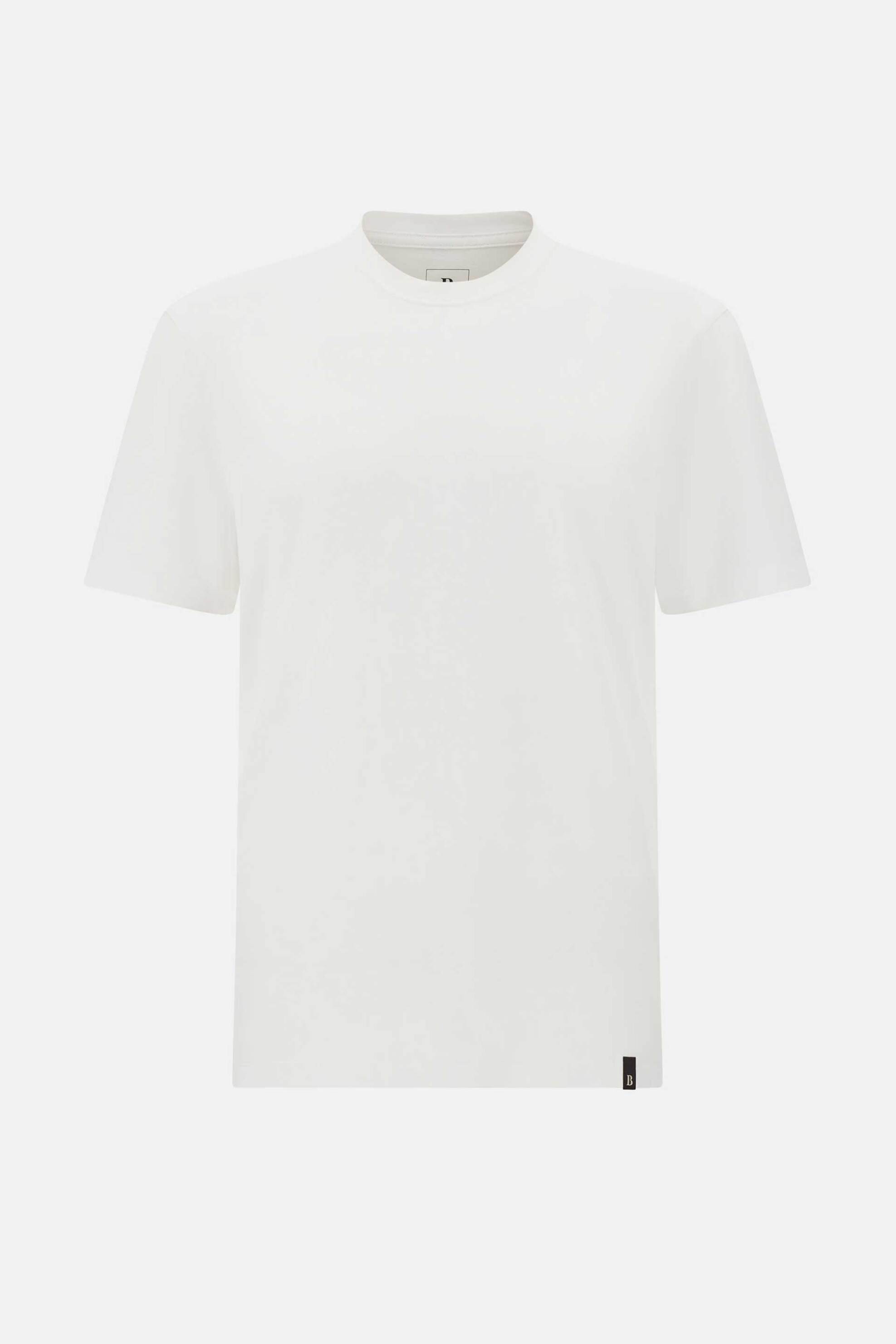 Boggi Milano Ανδρικό T-Shirt Μονόχρωμο Regular Fit - Bo25P046102 Λευκό