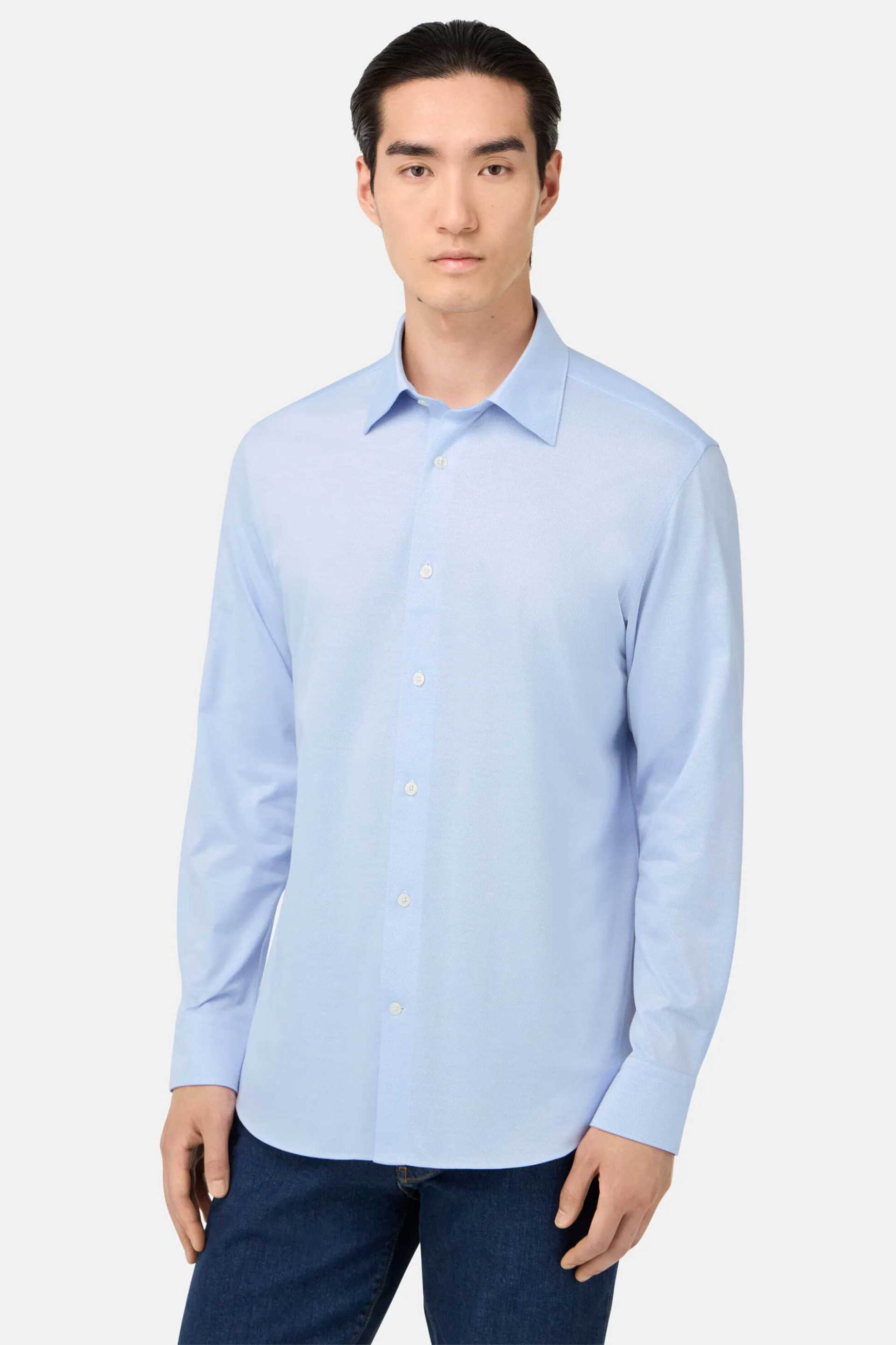 Boggi Milano ανδρικό πουκάμισο Regular Fit - BO25A001001 Σιελ