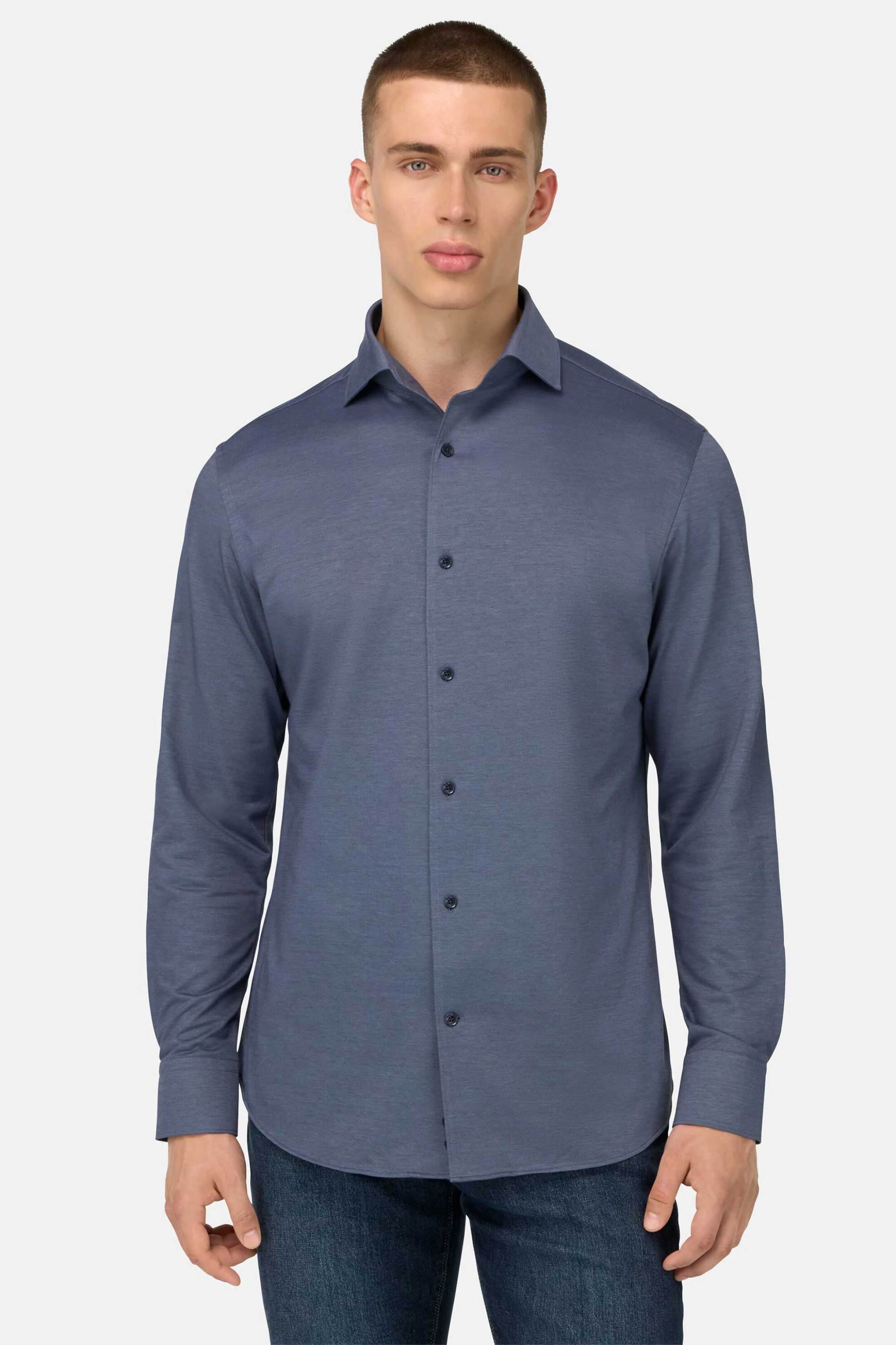 BOGGI MILANO Boggi Milano ανδρικό πουκάμισο Regular Fit - BO25A001203 Μπλε