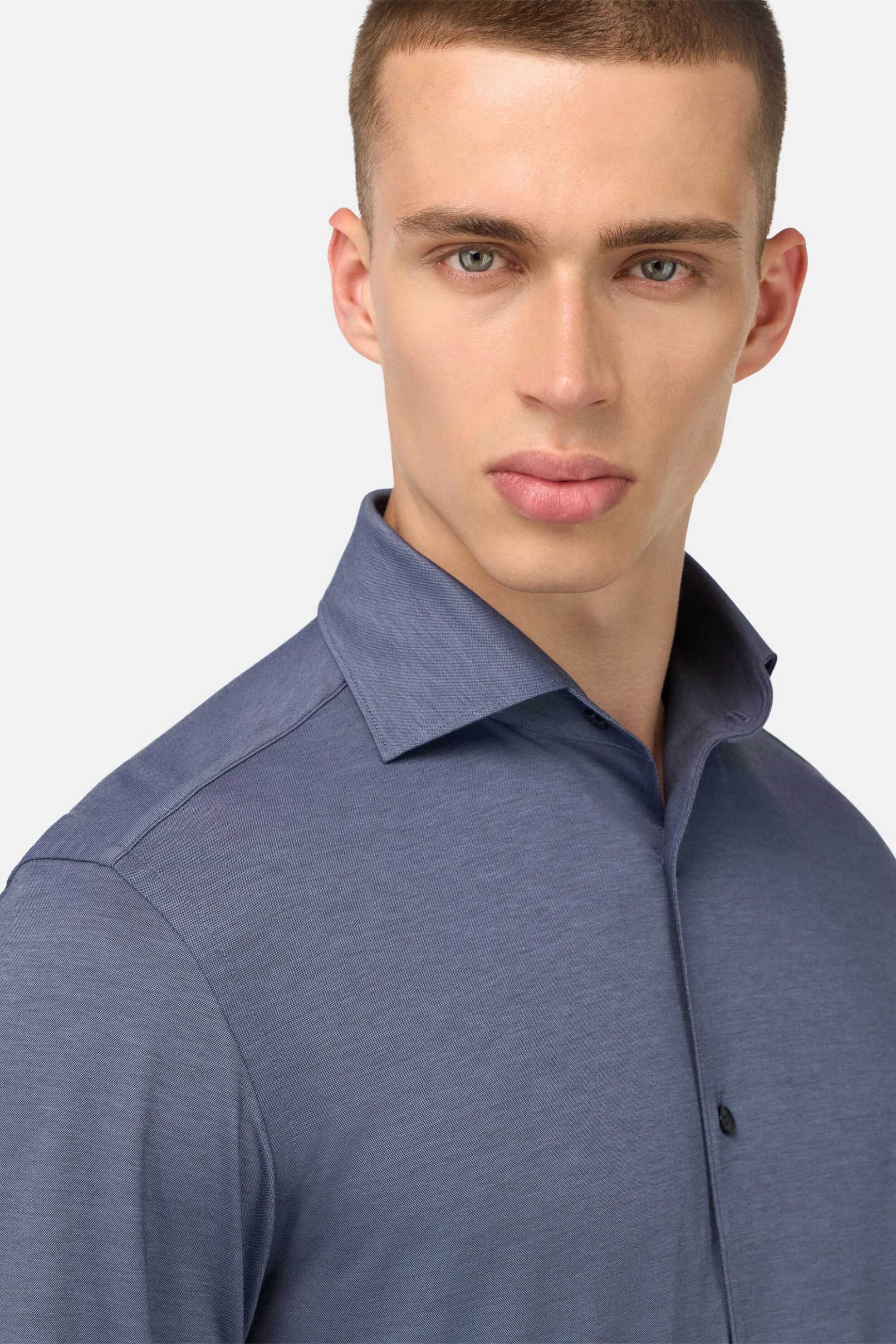 Boggi Milano ανδρικό πουκάμισο Regular Fit - BO25A001203 Μπλε φωτογραφία