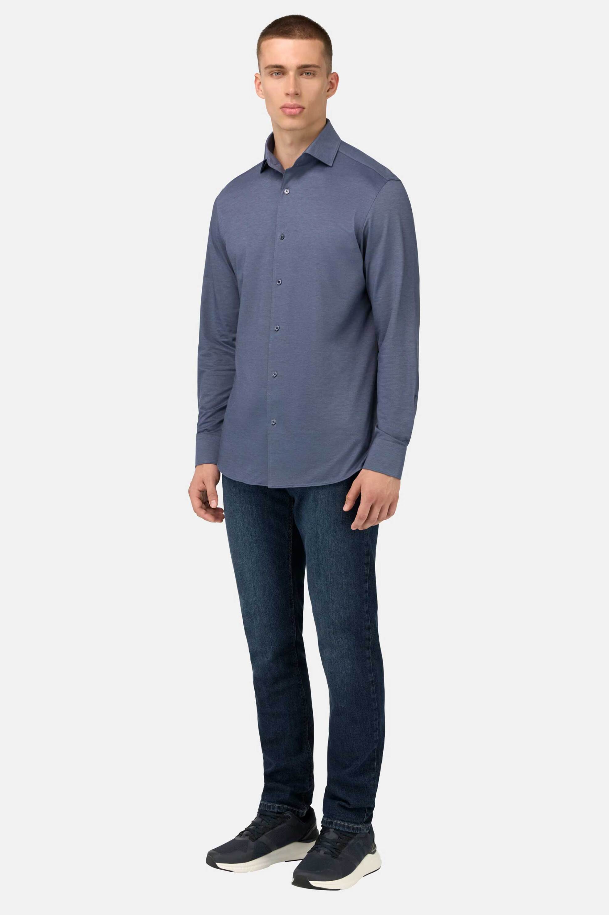 Boggi Milano ανδρικό πουκάμισο Regular Fit - BO25A001203 Μπλε φωτογραφία