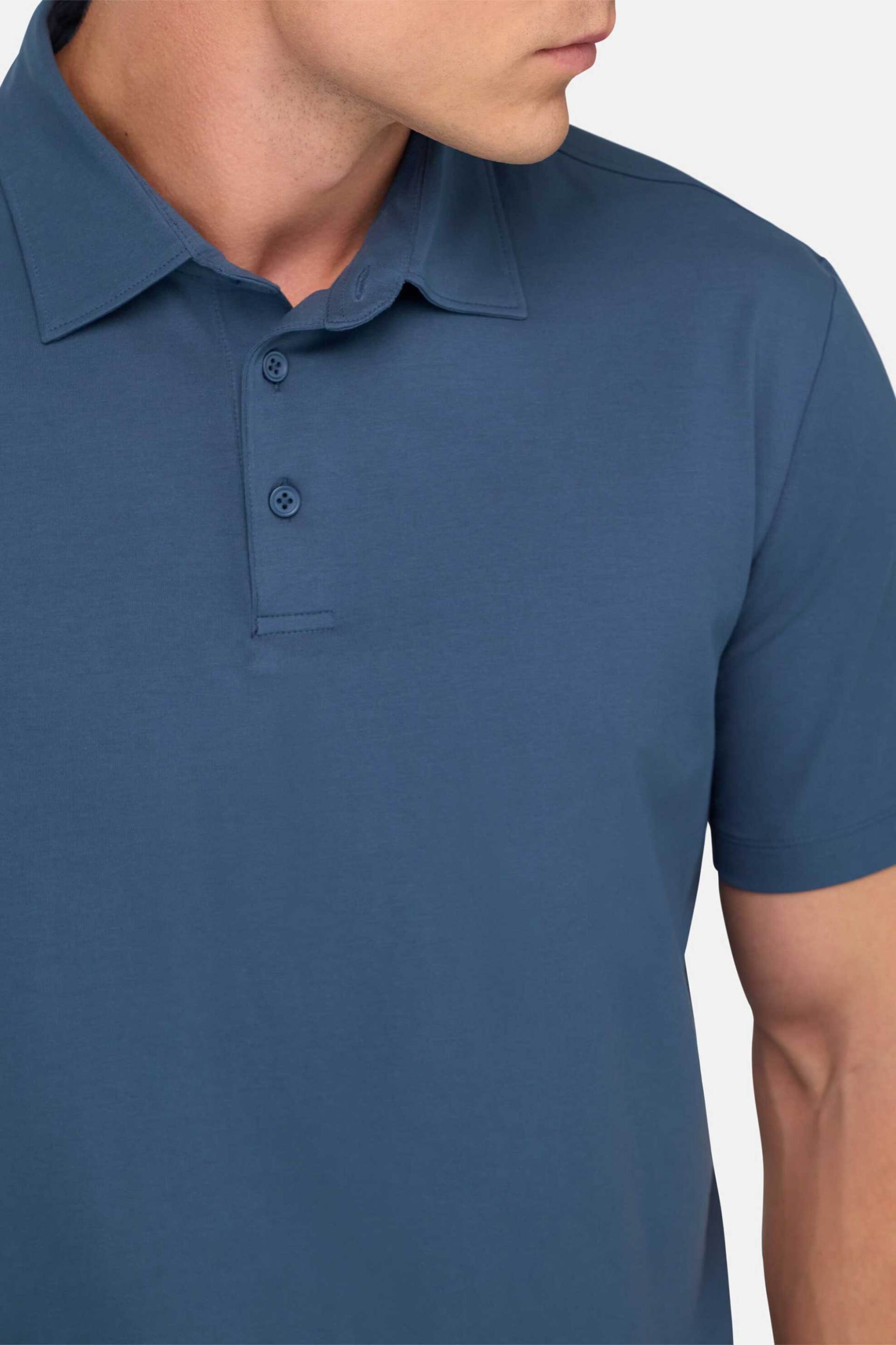Boggi Milano ανδρική μπλούζα πόλο Regular Fit - BO25A006903 Μπλε φωτογραφία