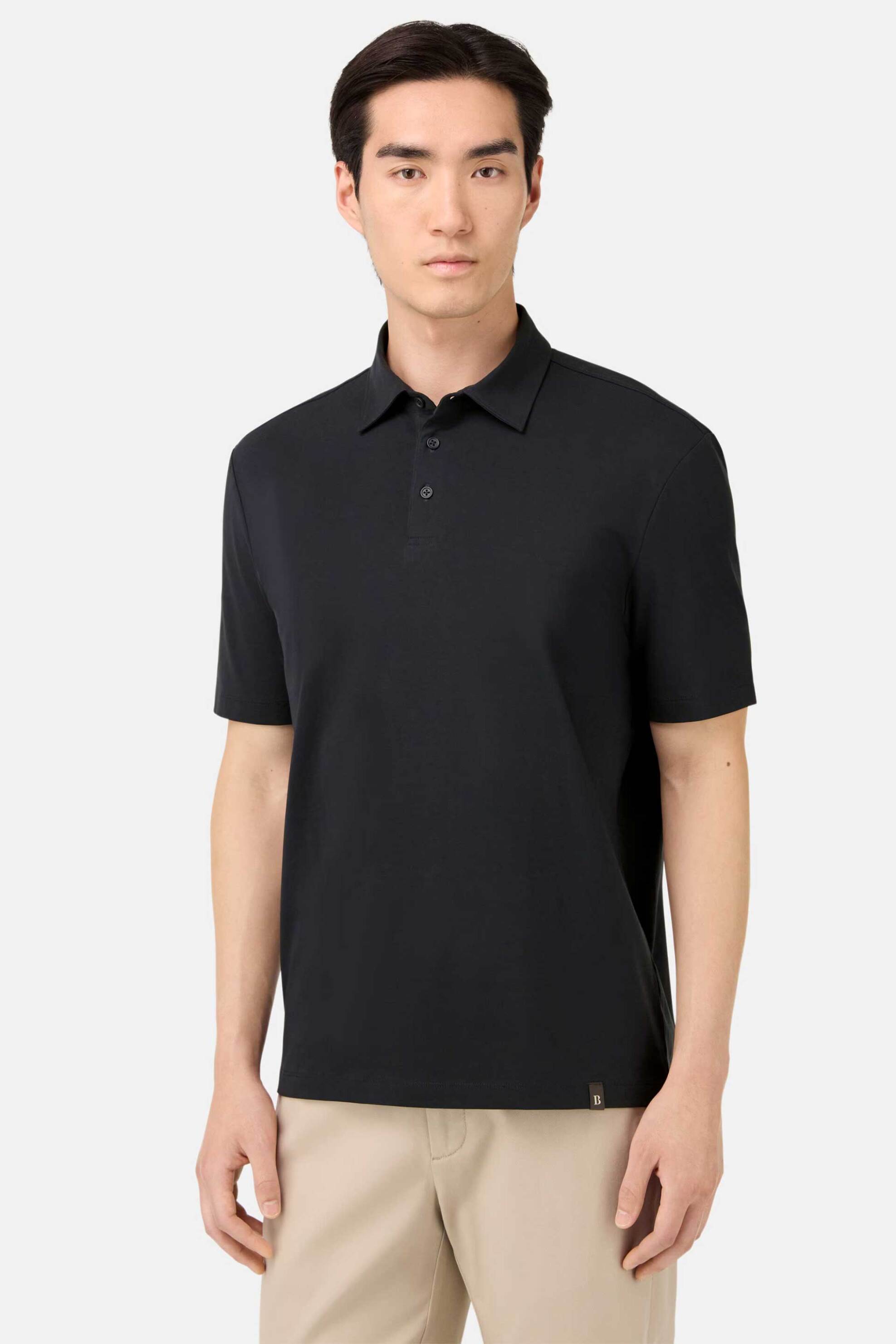 Boggi Milano ανδρική μπλούζα πόλο Regular Fit - BO25A006905 Ανθρακί