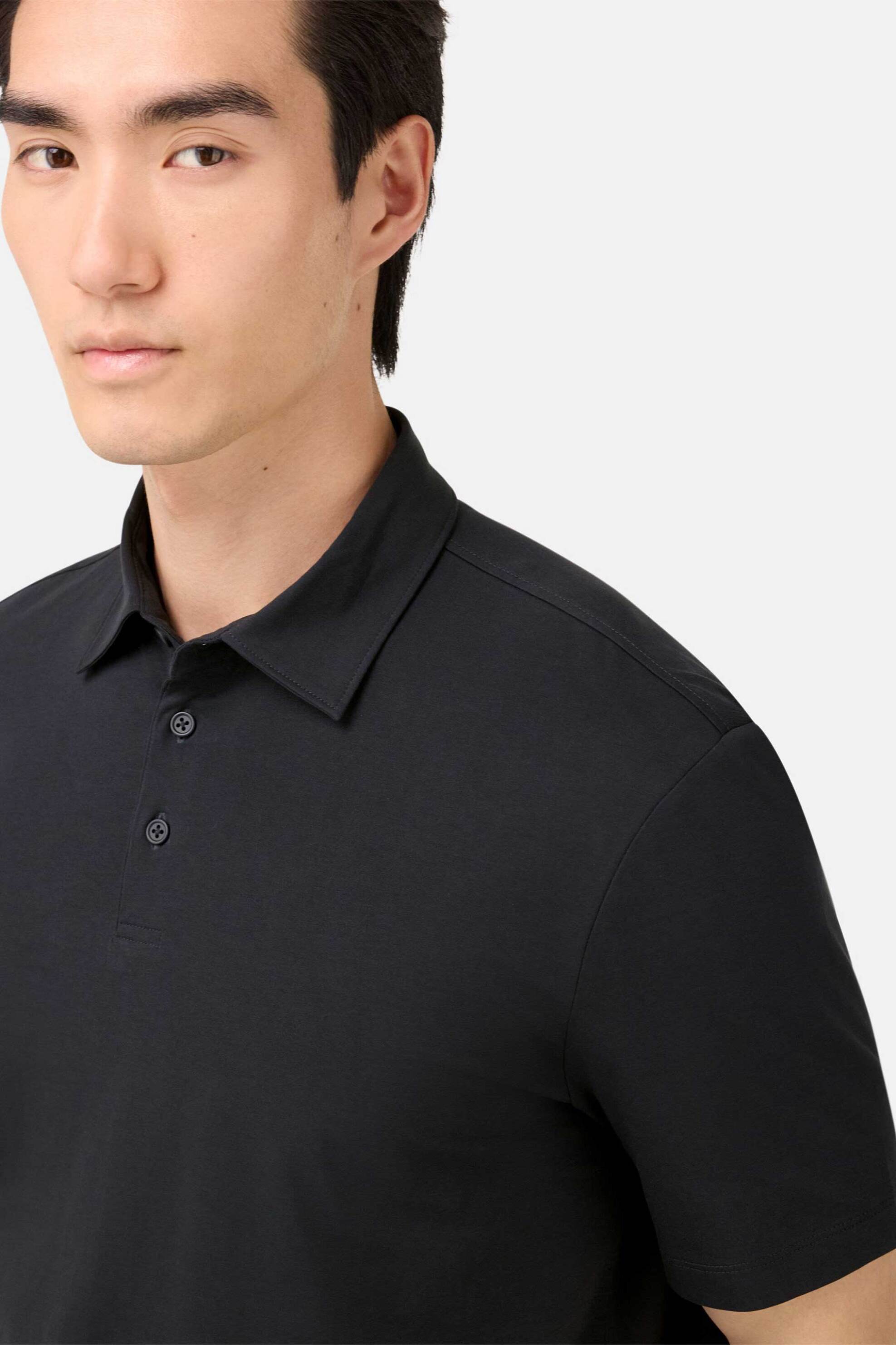 Boggi Milano ανδρική μπλούζα πόλο Regular Fit - BO25A006905 Ανθρακί φωτογραφία