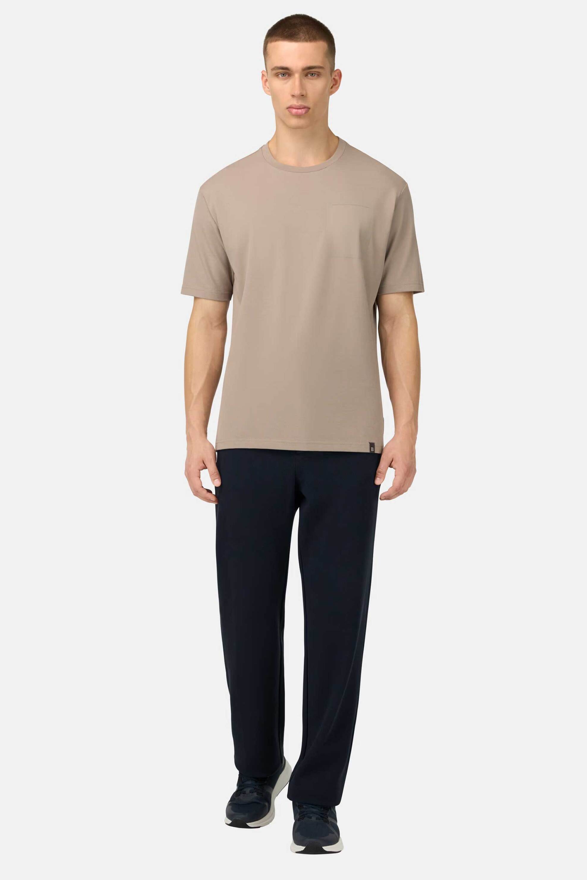 Boggi Milano ανδρικό παντελόνι φόρμας με ελαστική μέση - BO25A054303 Μπλε Σκούρο