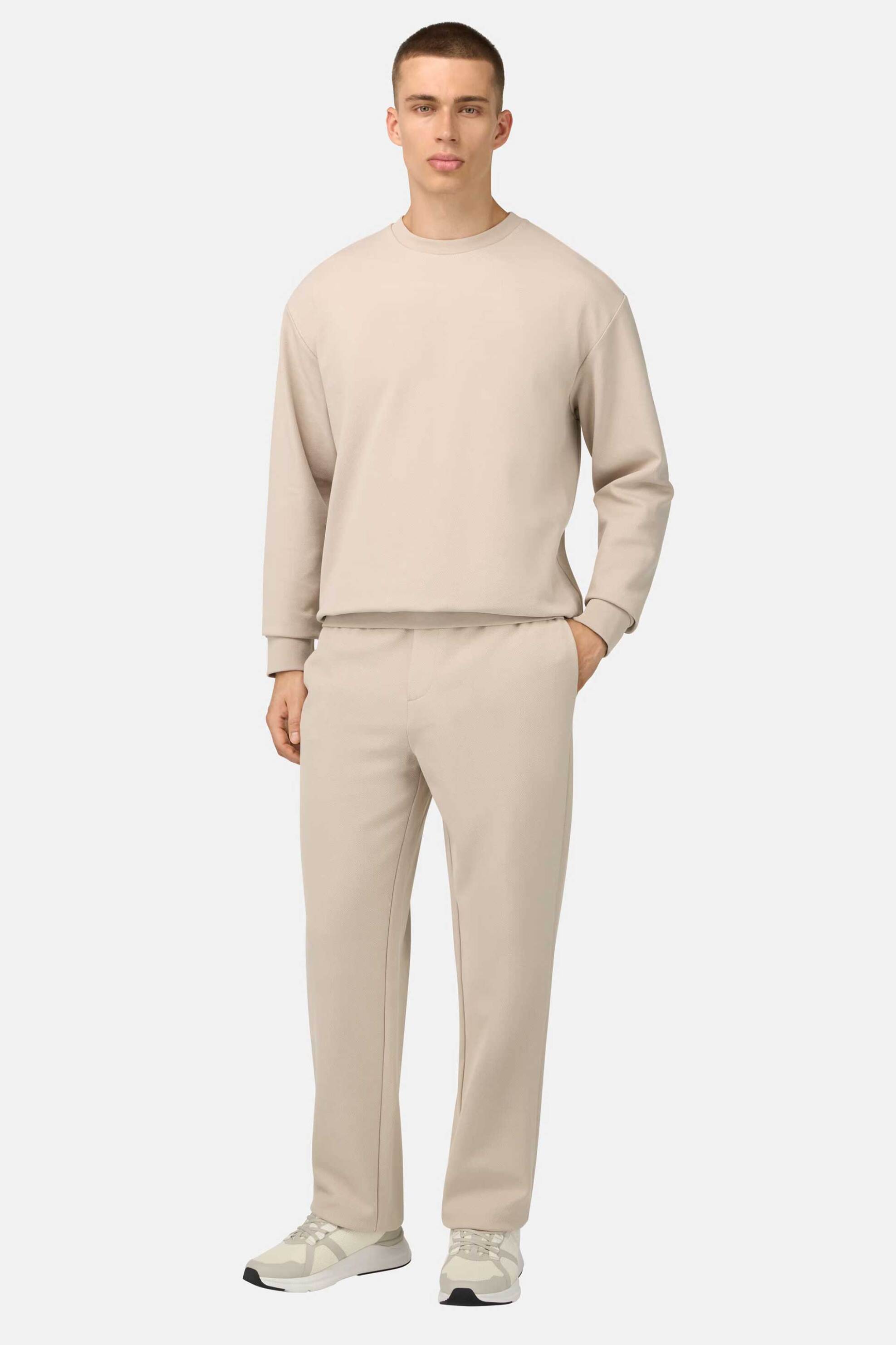 Boggi Milano ανδρικό παντελόνι φόρμας με ελαστική μέση - BO25A054304 Μπεζ