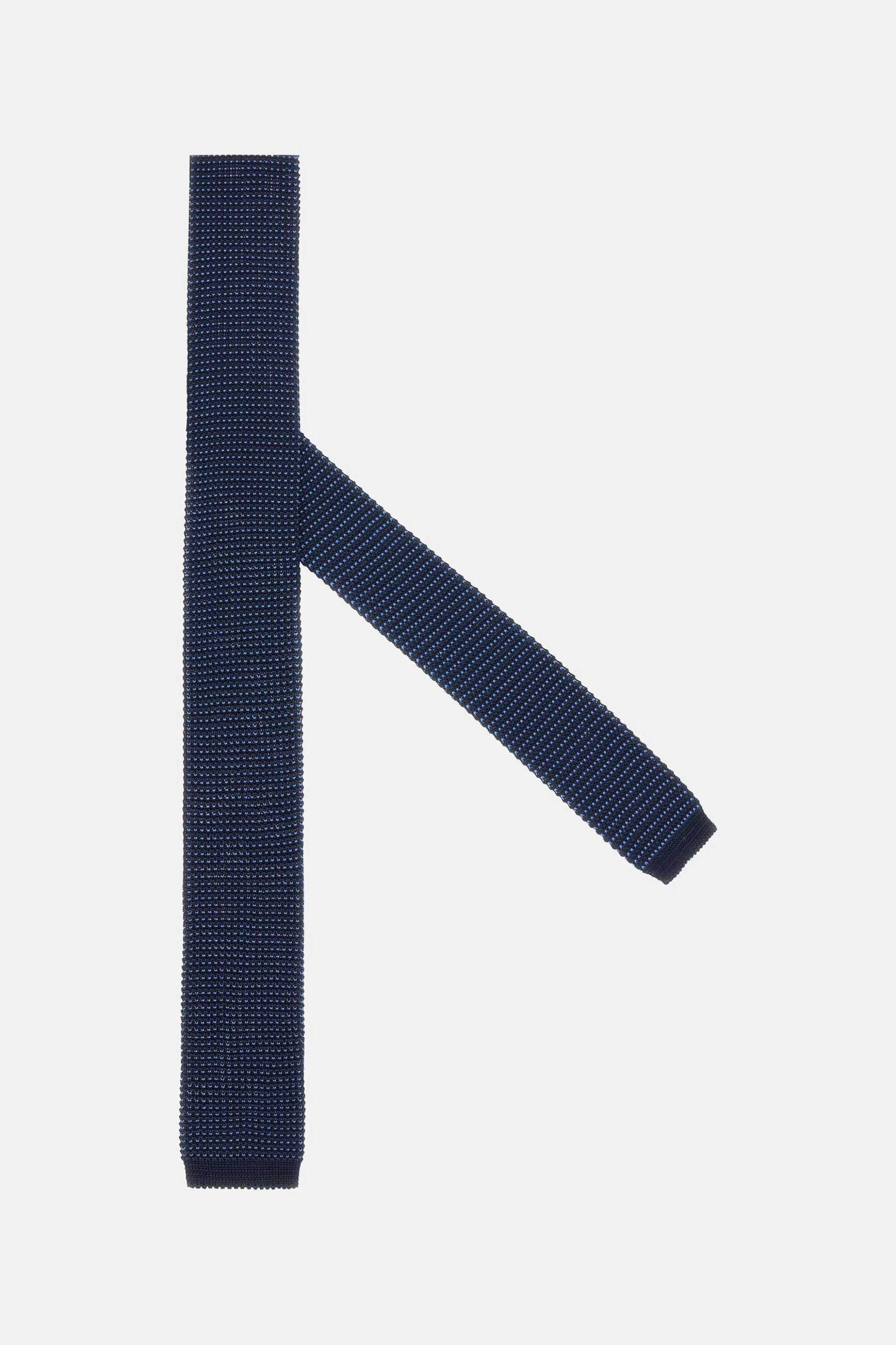 Boggi Milano ανδρική μεταξωτή γραβάτα με σχέδιο στην πλέξη - BO25A105702 Μπλε Σκούρο φωτογραφία