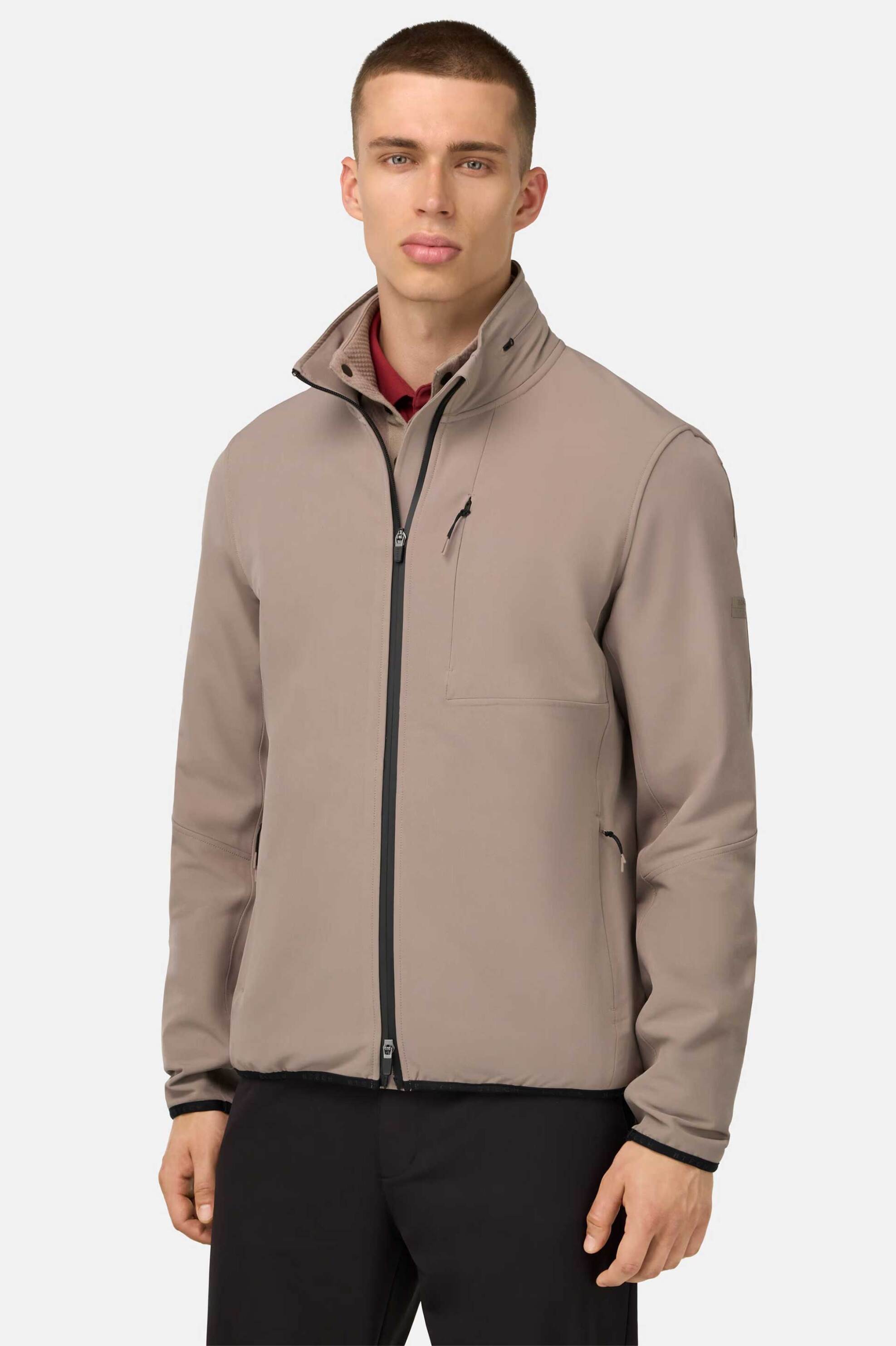 Boggi Milano ανδρικό jacket με ψηλό λαιμό - BO25A017801 Καφέ Ανοιχτό