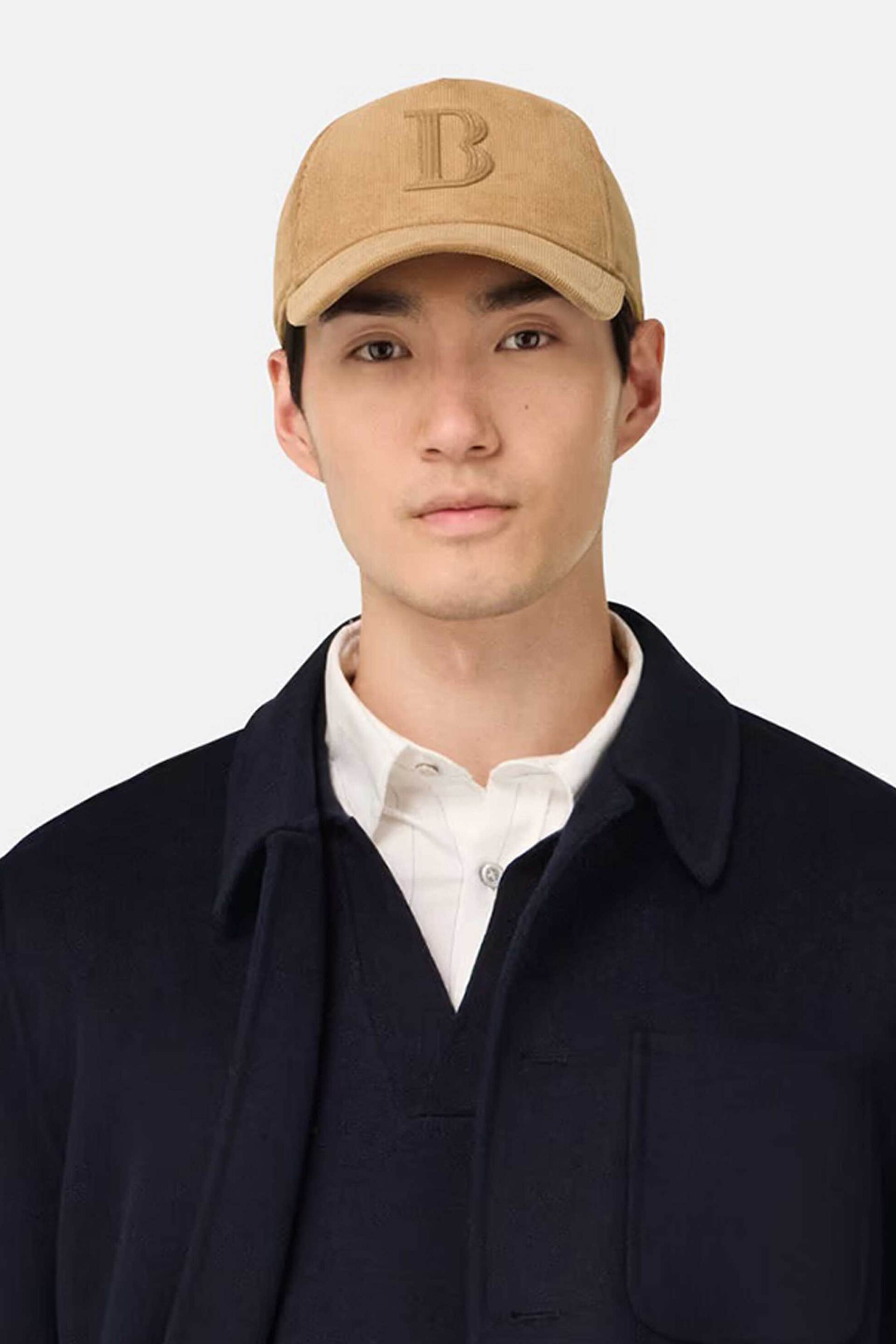 BOGGI MILANO Boggi Milano ανδρικό καπέλο πικέ με λογότυπο - BO25A002401 Μπεζ