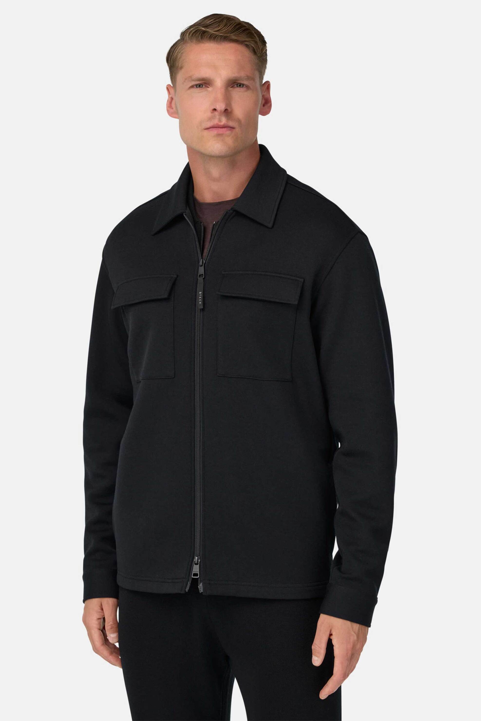 Boggi Milano ανδρικό jacket με flap τσέπες - BO25A003801 Μαύρο