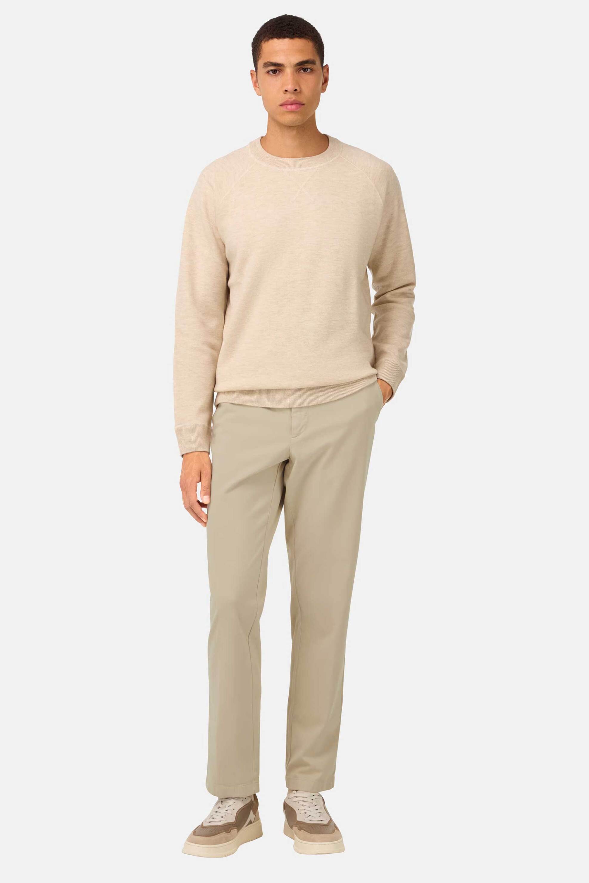 Boggi Milano ανδρικό παντελόνι μονόχρωμο Regular Fit - BO25A014902 Μπεζ