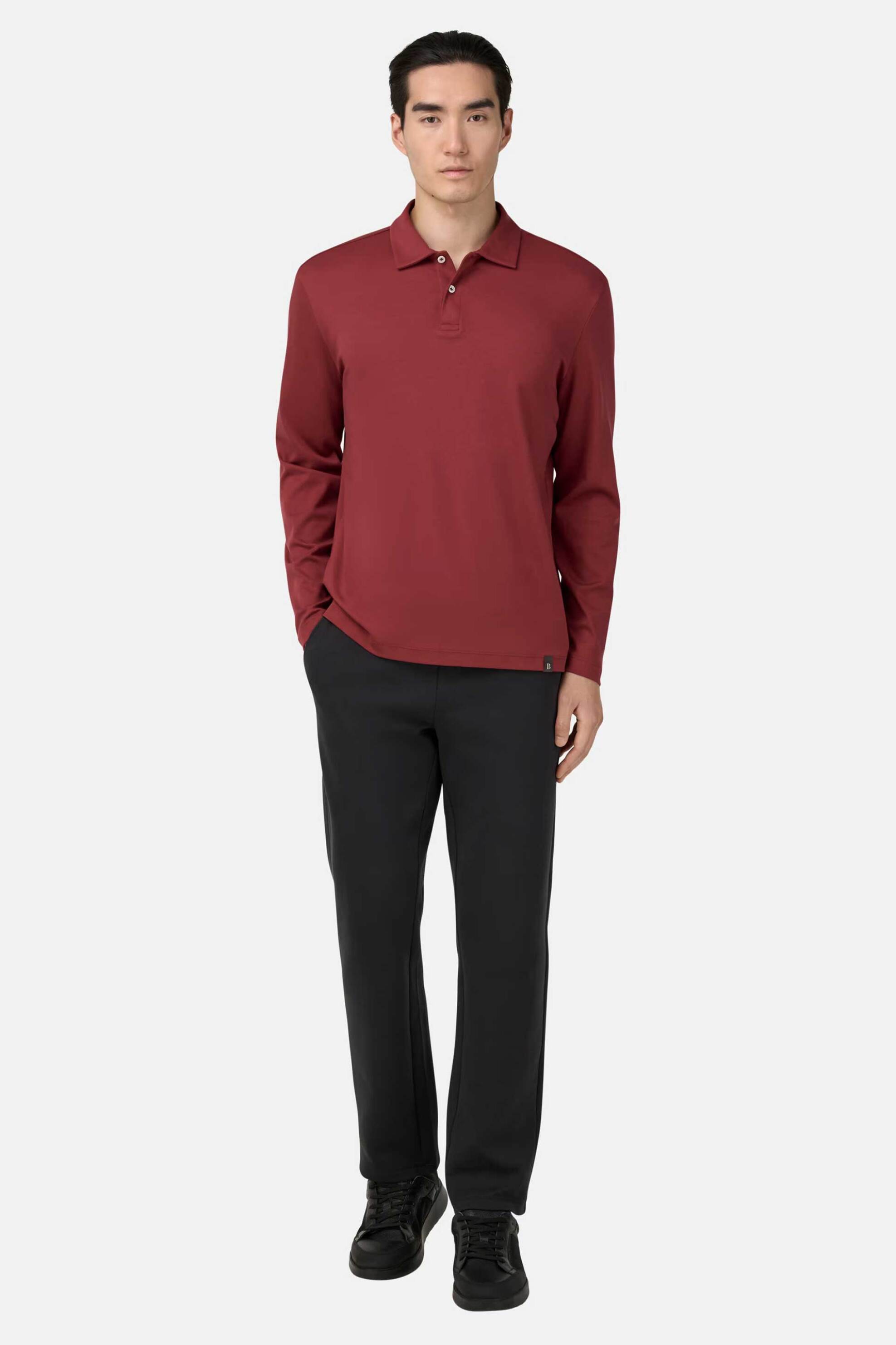 Boggi Milano ανδρική μπλούζα πόλο Regular Fit - BO25A015205 Κόκκινο φωτογραφία
