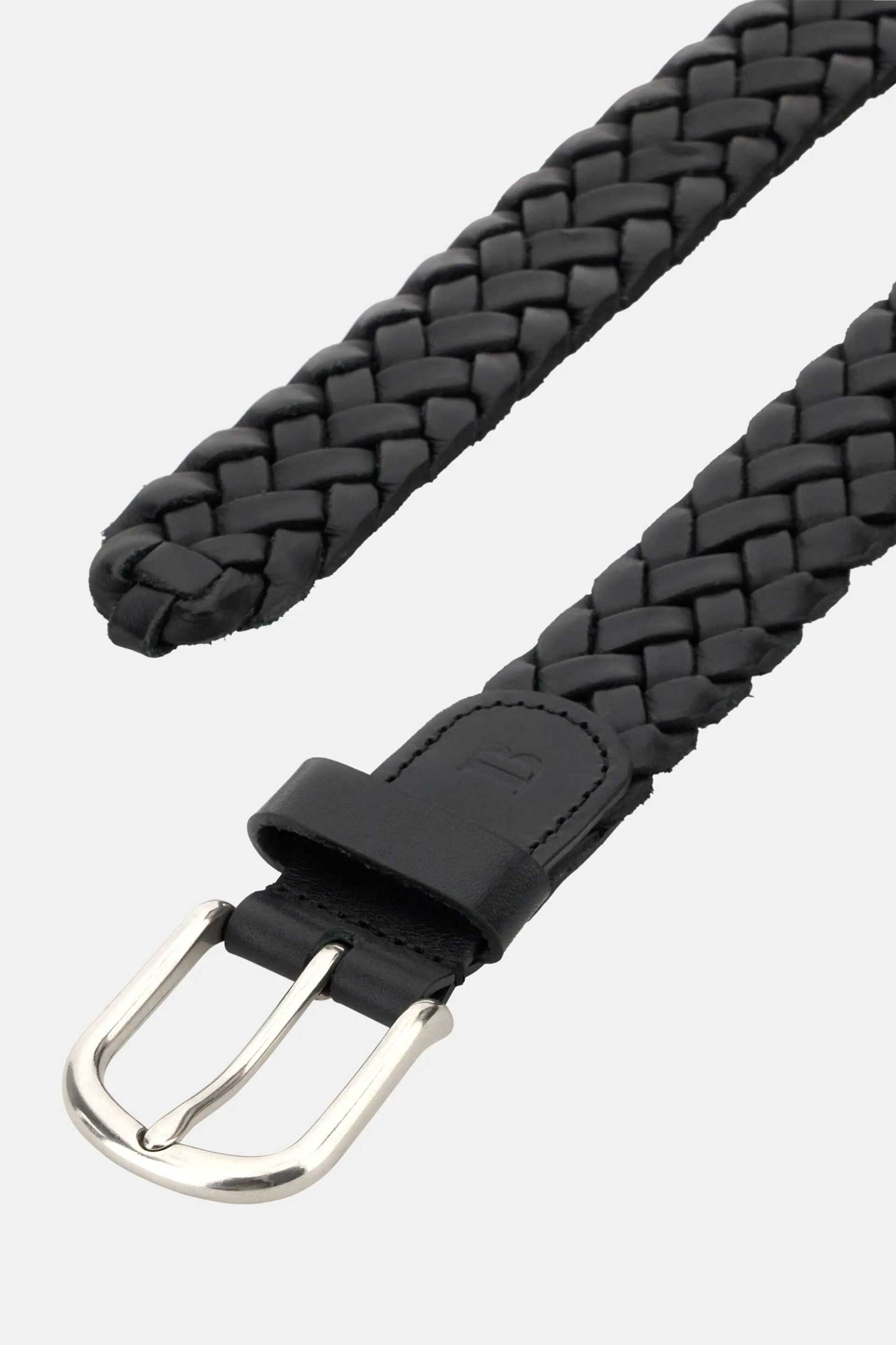 Boggi Milano ανδρική δερμάτινη ζώνη με πελκτό σχέδιο - BO25A077201 Μαύρο φωτογραφία