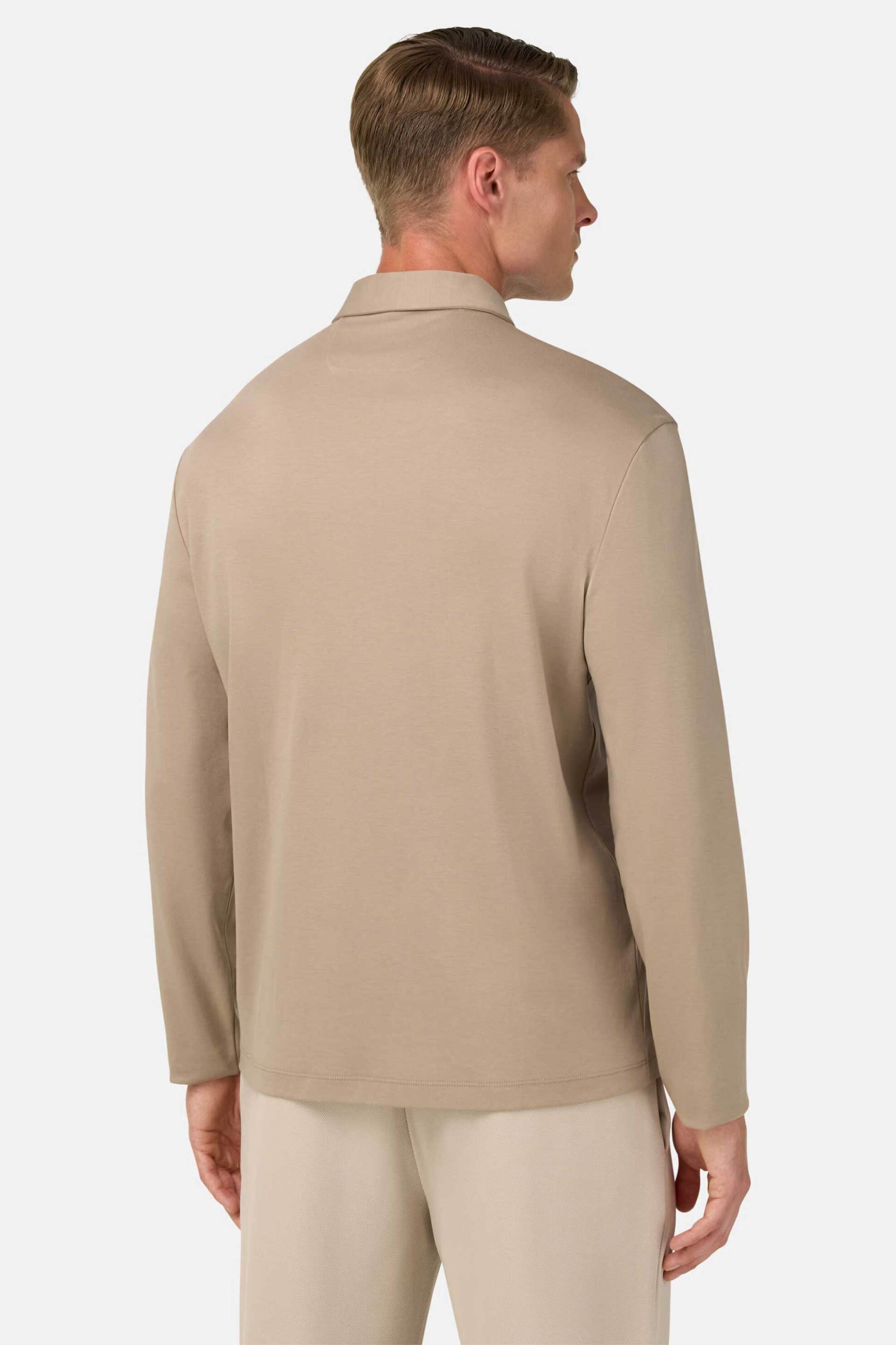 Boggi Milano ανδρική μπλούζα πόλο Regular Fit - BO25A015204 Μπεζ φωτογραφία