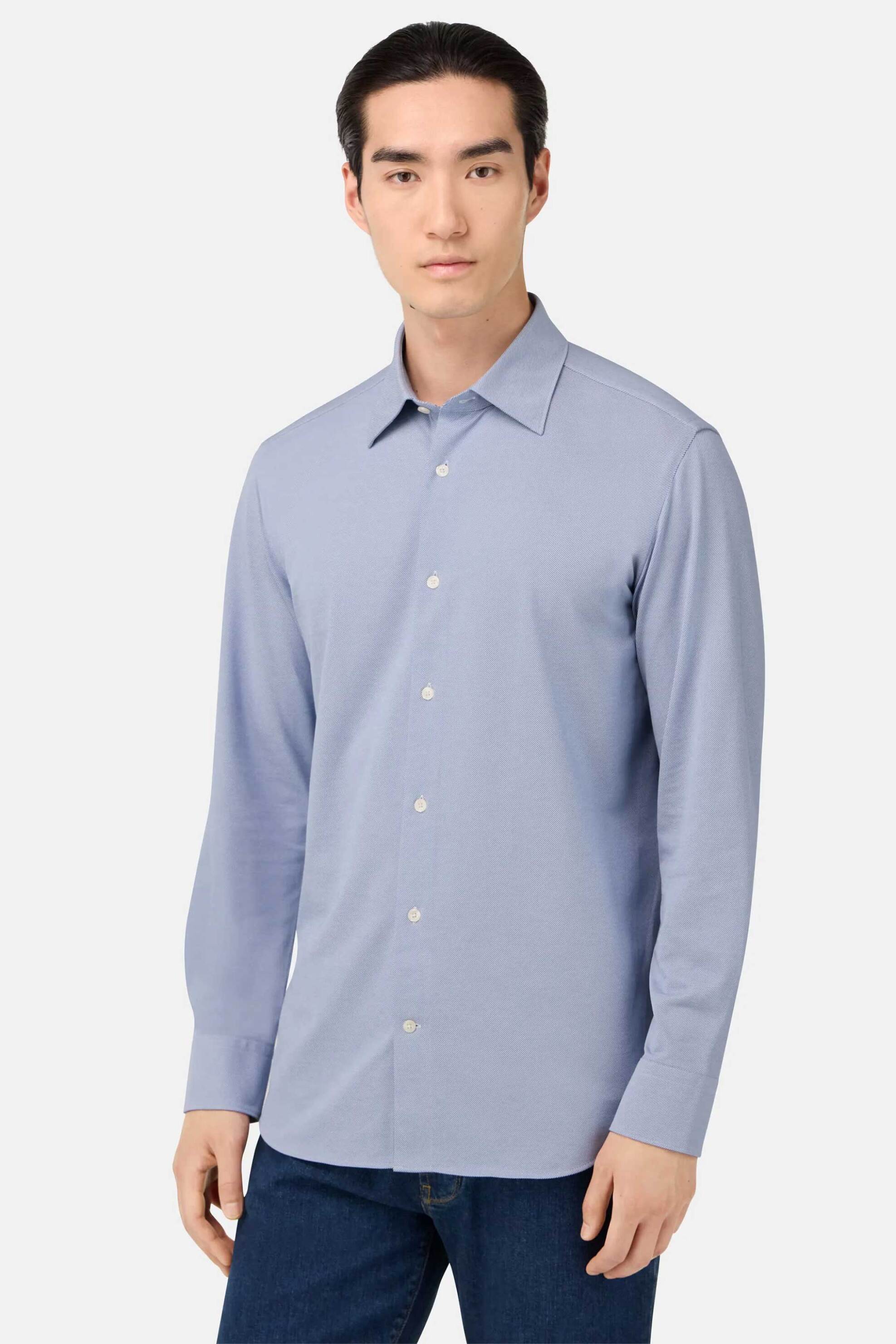 Boggi Milano ανδρικό πουκάμισο Regular Fit - BO25A000801 Σιελ