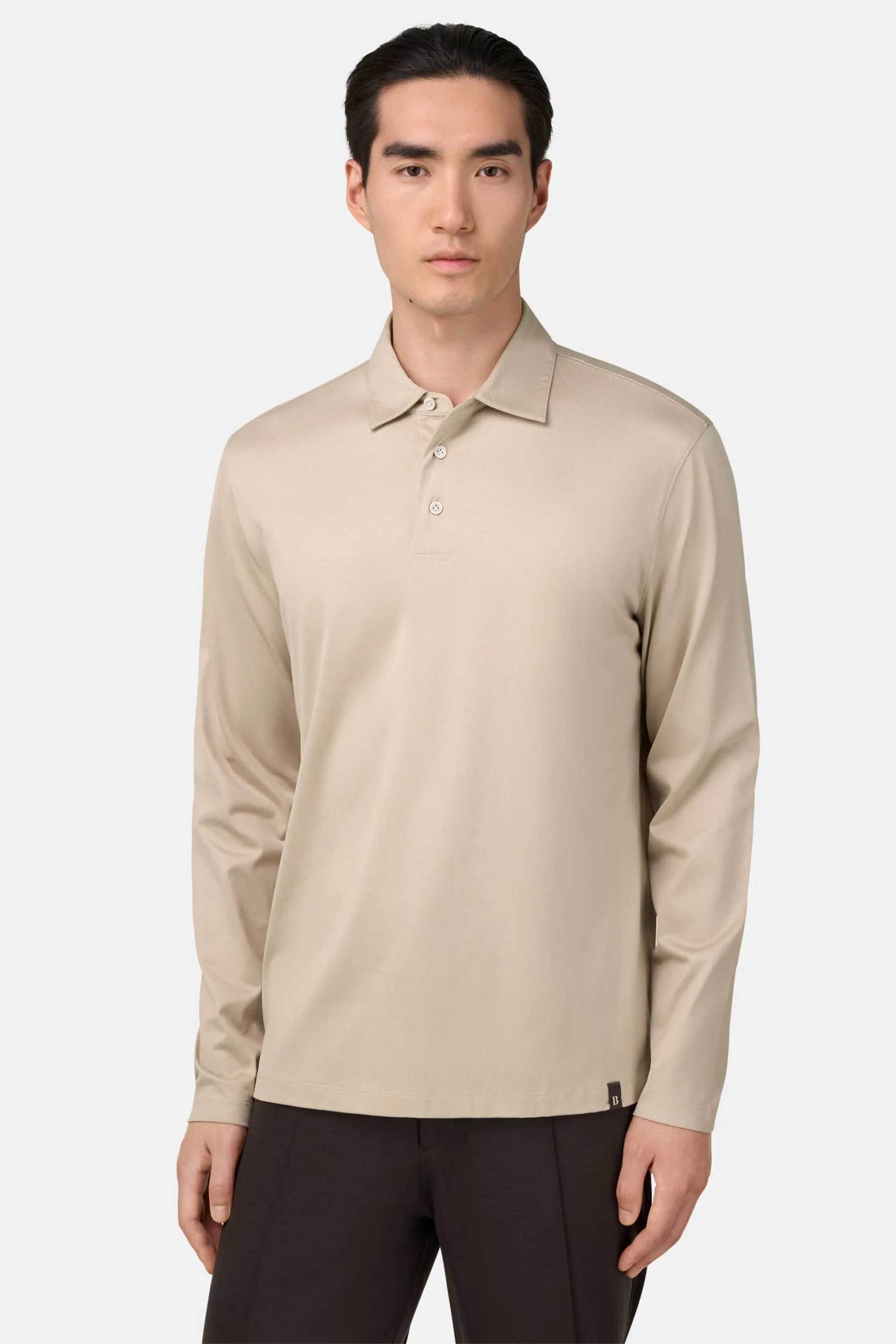 Boggi Milano ανδρική μπούζα πόλο Regular Fit - BO25A007602 Μπεζ
