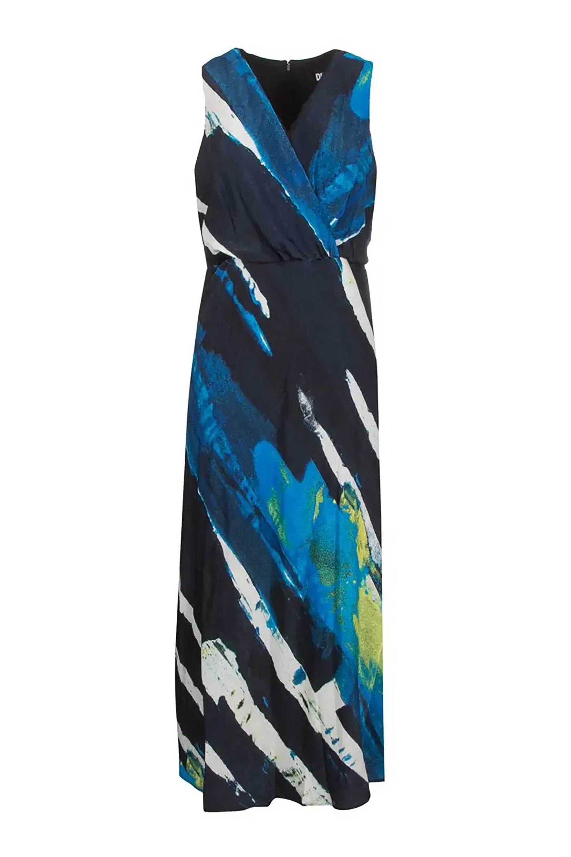 DKNY γυναικείο φόρεμα αμάνικο με print - P3JBVV06 Μπλε