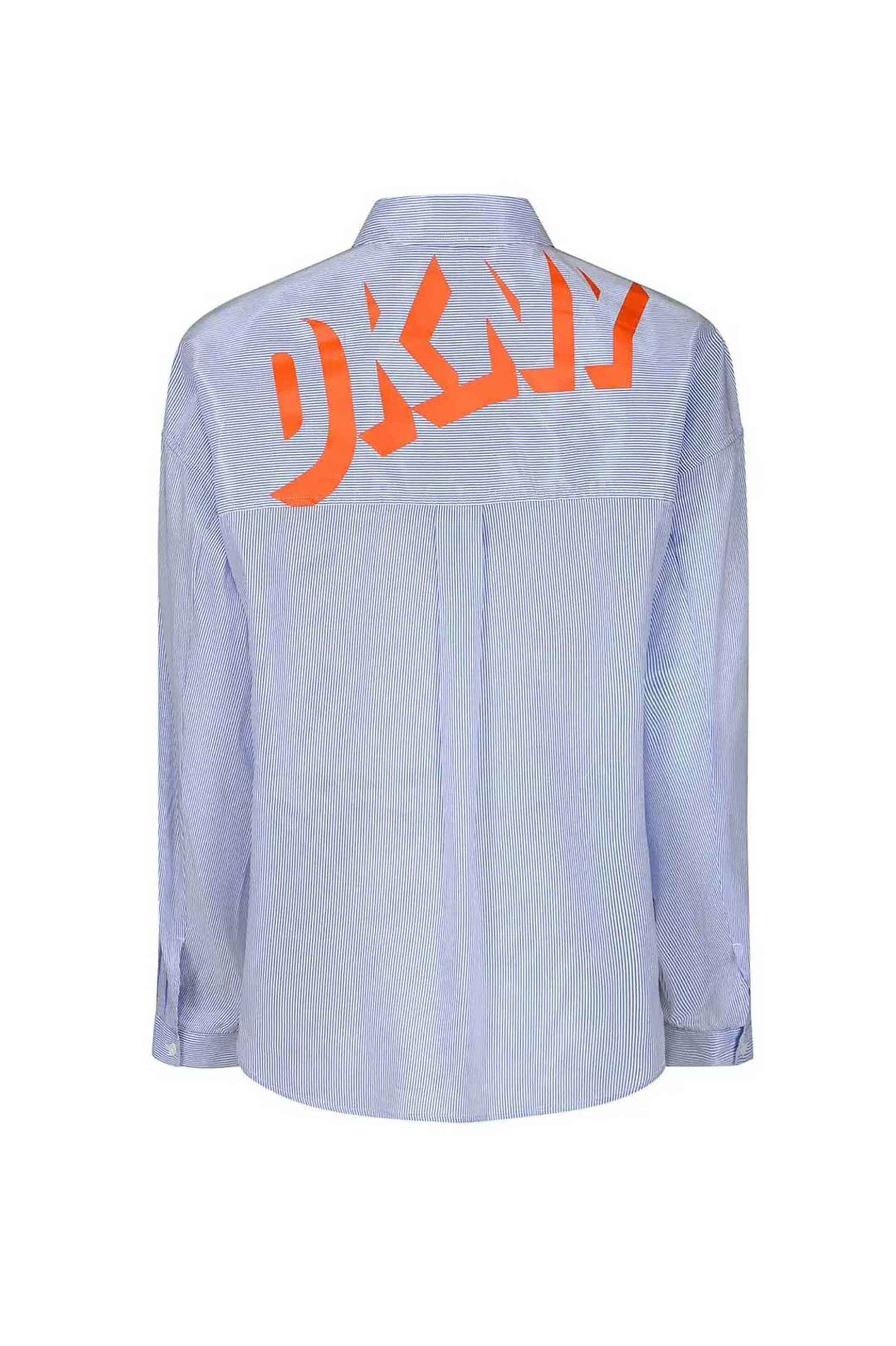 DKNY γυναικείο πουκάμισο ριγέ με λογότυπο στην πλάτη - D2A4M7AD