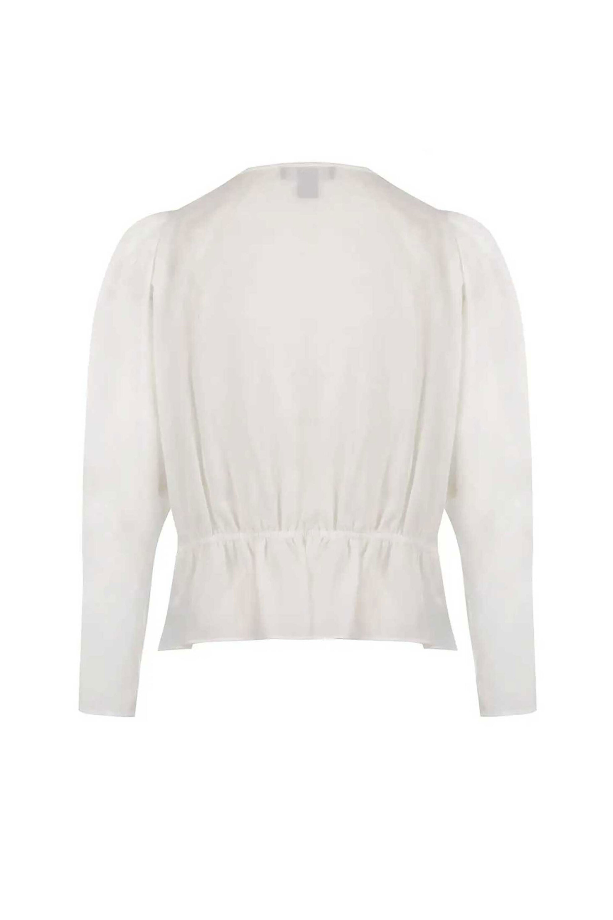 Dkny Γυναικεία Μπλούζα Μονόχρωμη Κρουαζέ - P34Anq01 Λευκό