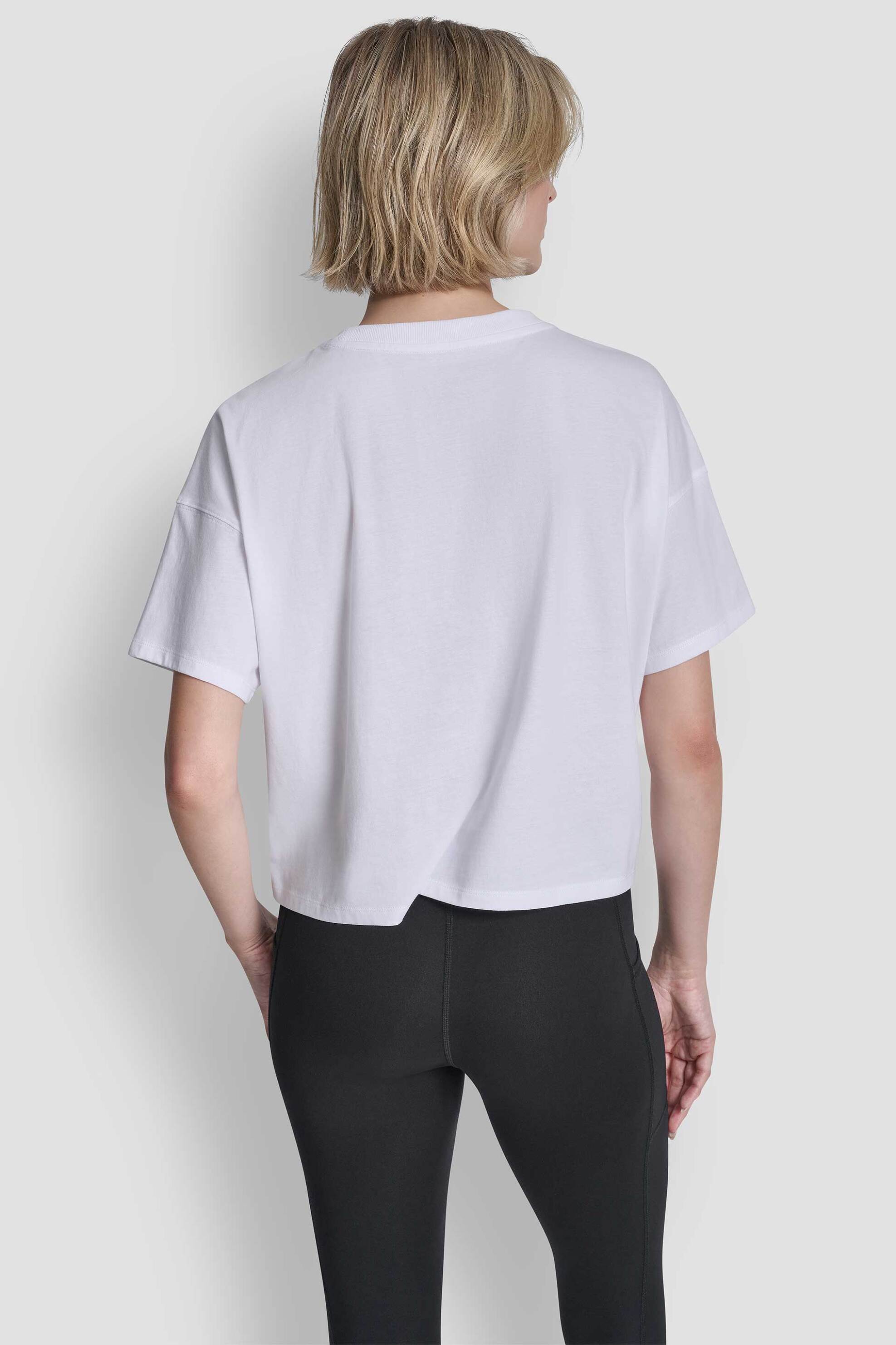 Dkny Γυναικείο T-Shirt με Ανάγλυφο Λογότυπο - Dp6T1662 Λευκό