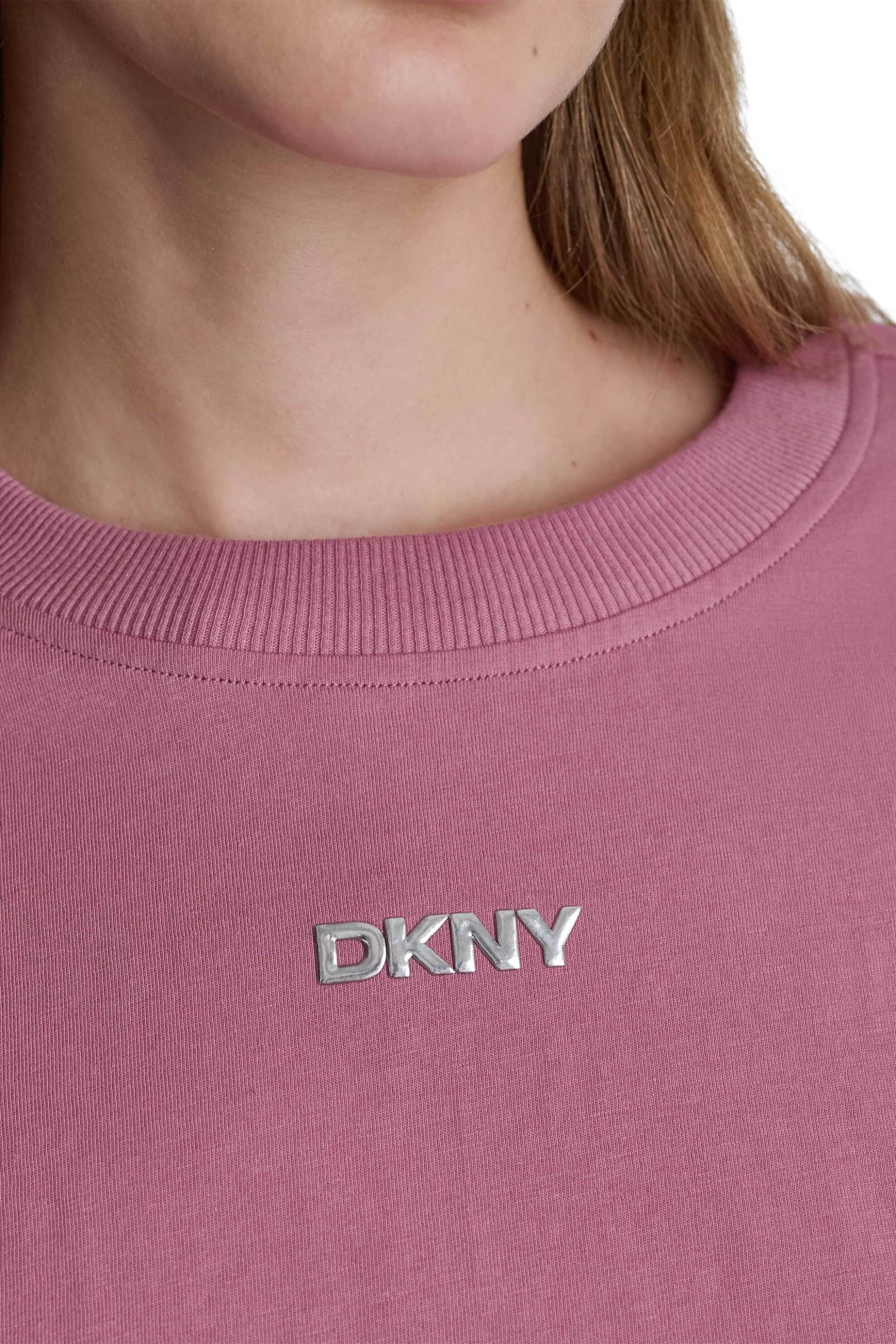DKNY γυναικείο T-shirt με ανάγλυφο λογότυπο - DP6T1662 Ροζ