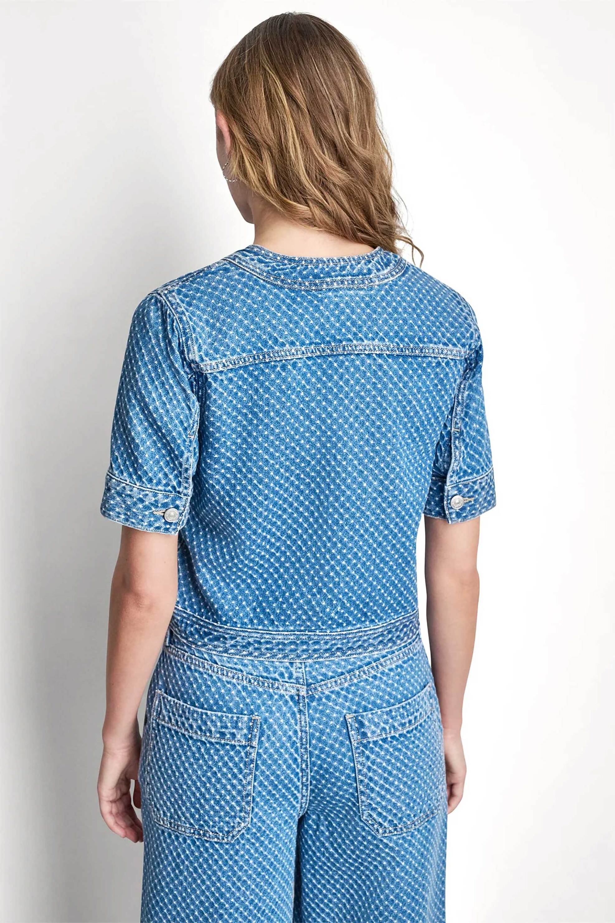 Dkny Γυναικείο Denim Jacket Cropped - Dj6J6278 Blue