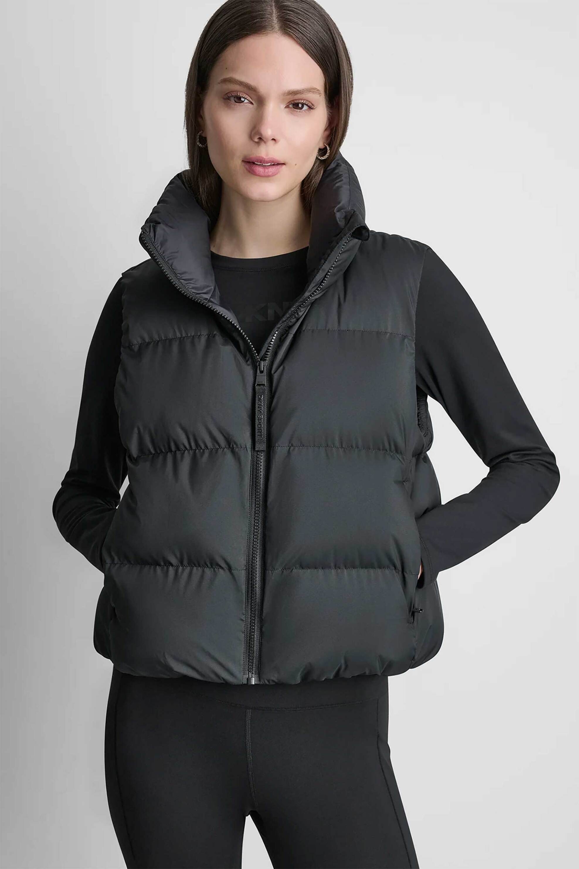 DKNY γυναικείο μπουφάν αμάνικο καπιτονέ - DP6V3145 Μαύρο
