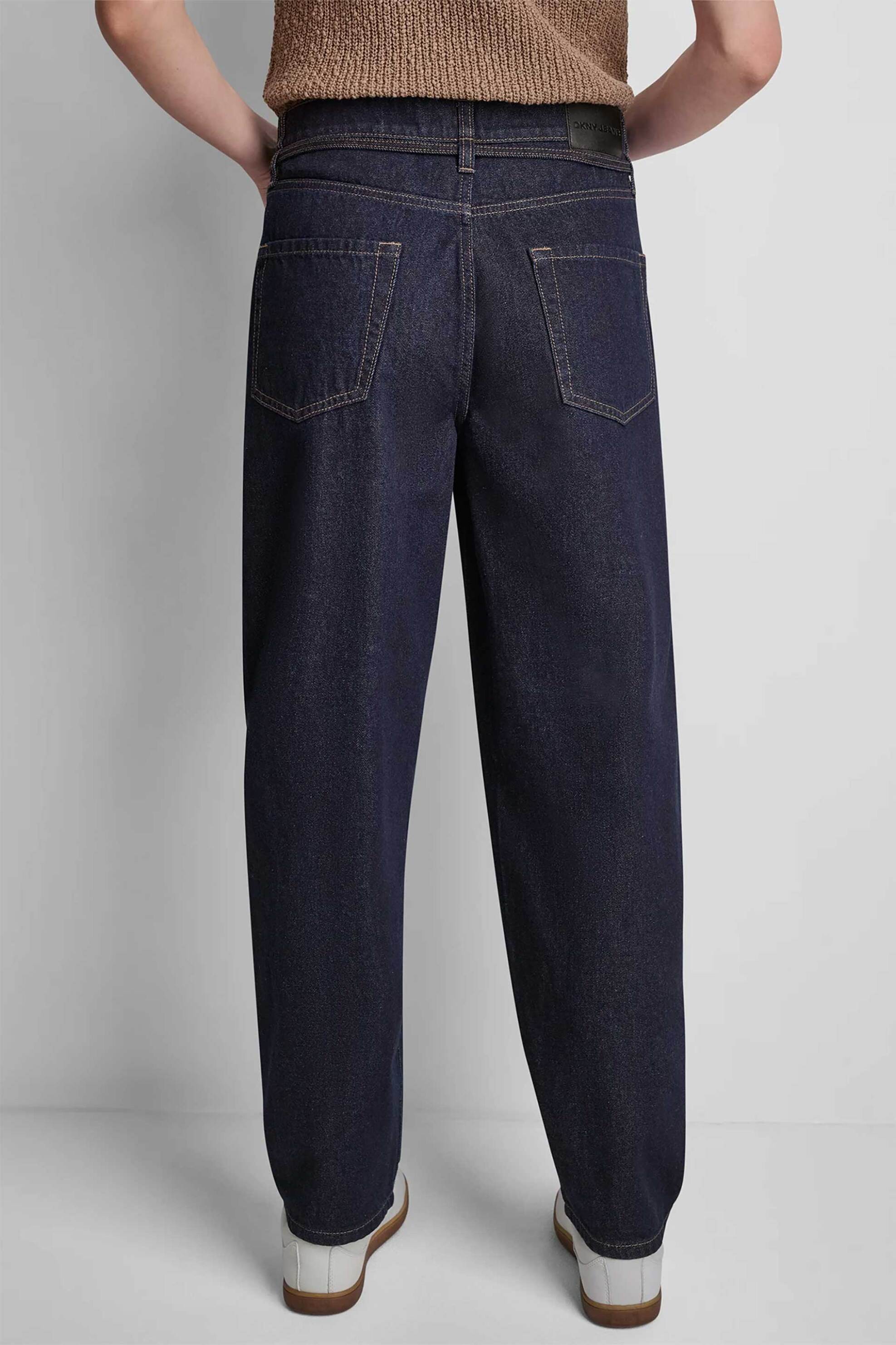 DKNY DKNY γυναικείο τζιν παντελόνι με ζώνη Barrel Fit - DJ5B4149 Denim Blue - 4