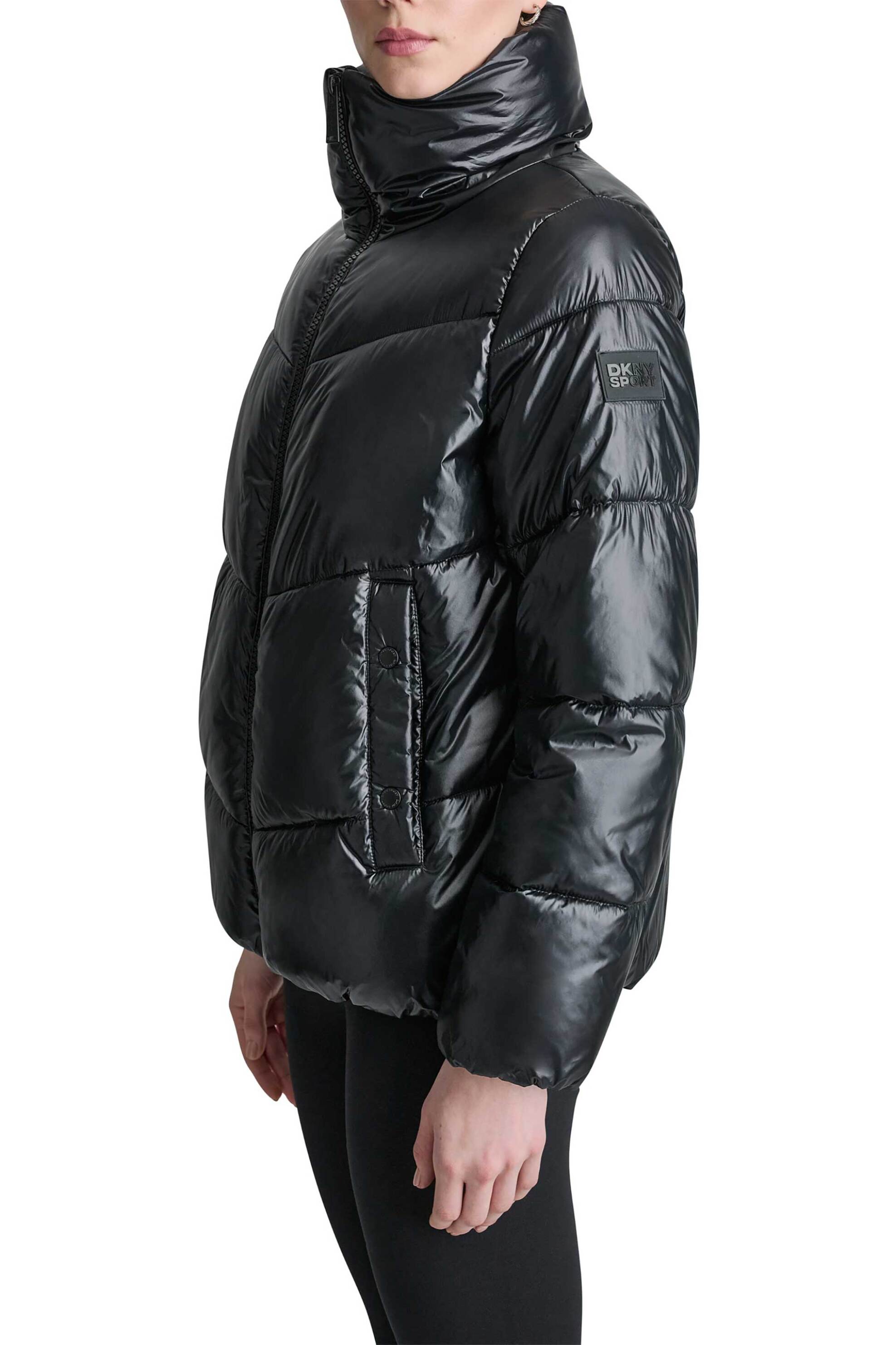 DKNY DKNY γυναικείο μπουφάν καπιτονέ μονόχρωμο - DP6J9623 Μαύρο - 2