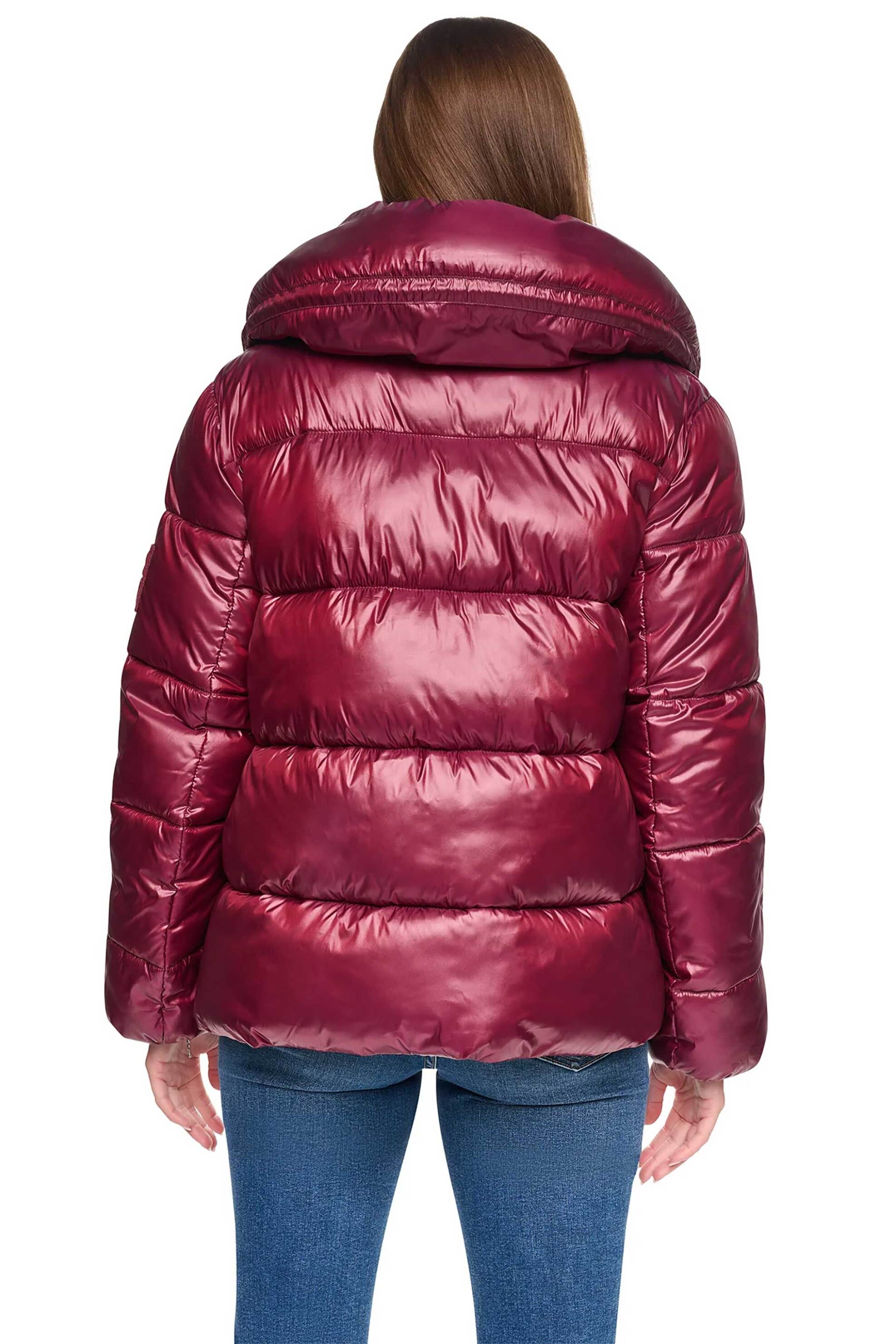 Dkny Γυναικείο Μπουφάν Καπιτονέ Μονόχρωμο - Dj6J6113 Μπορντό