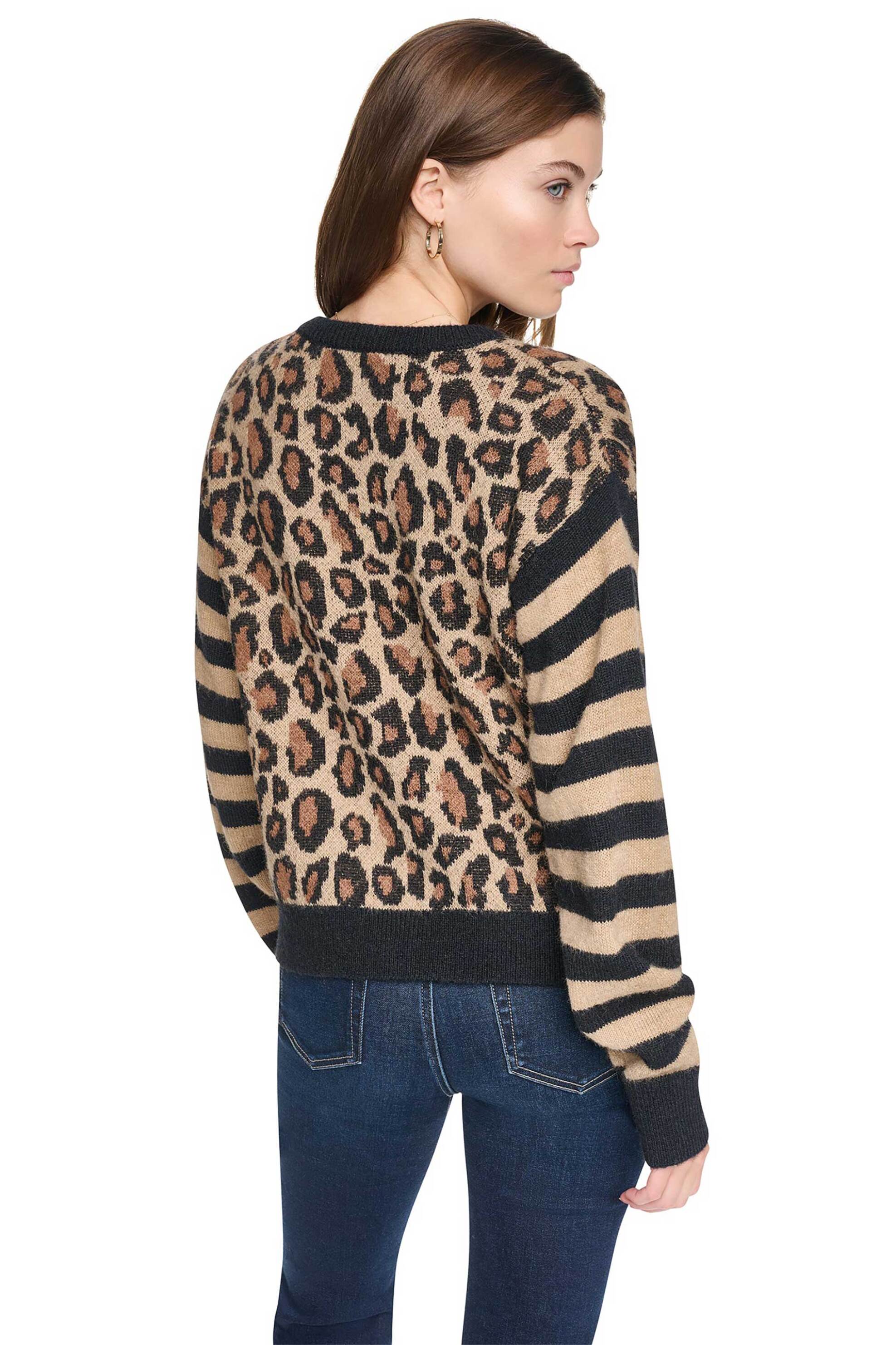 DKNY DKNY γυναικεία ζακέτα με animal print - DJ6R0664 Μπεζ - 4