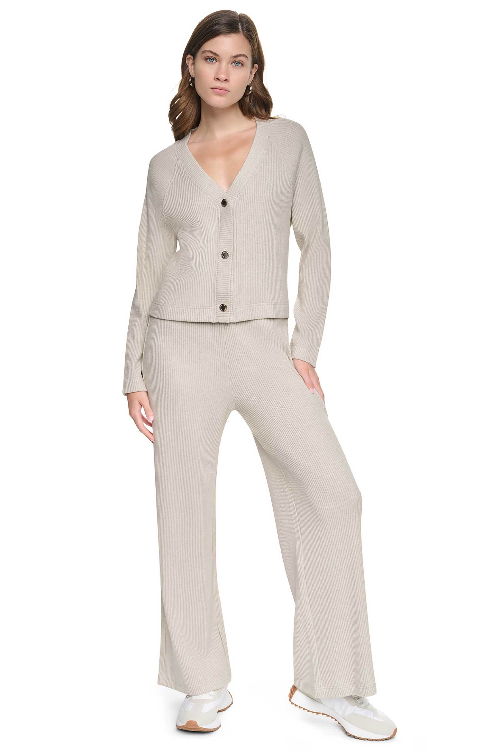 DKNY γυναικεία ζακέτα ribbed - DJ6J6304 Εκρού