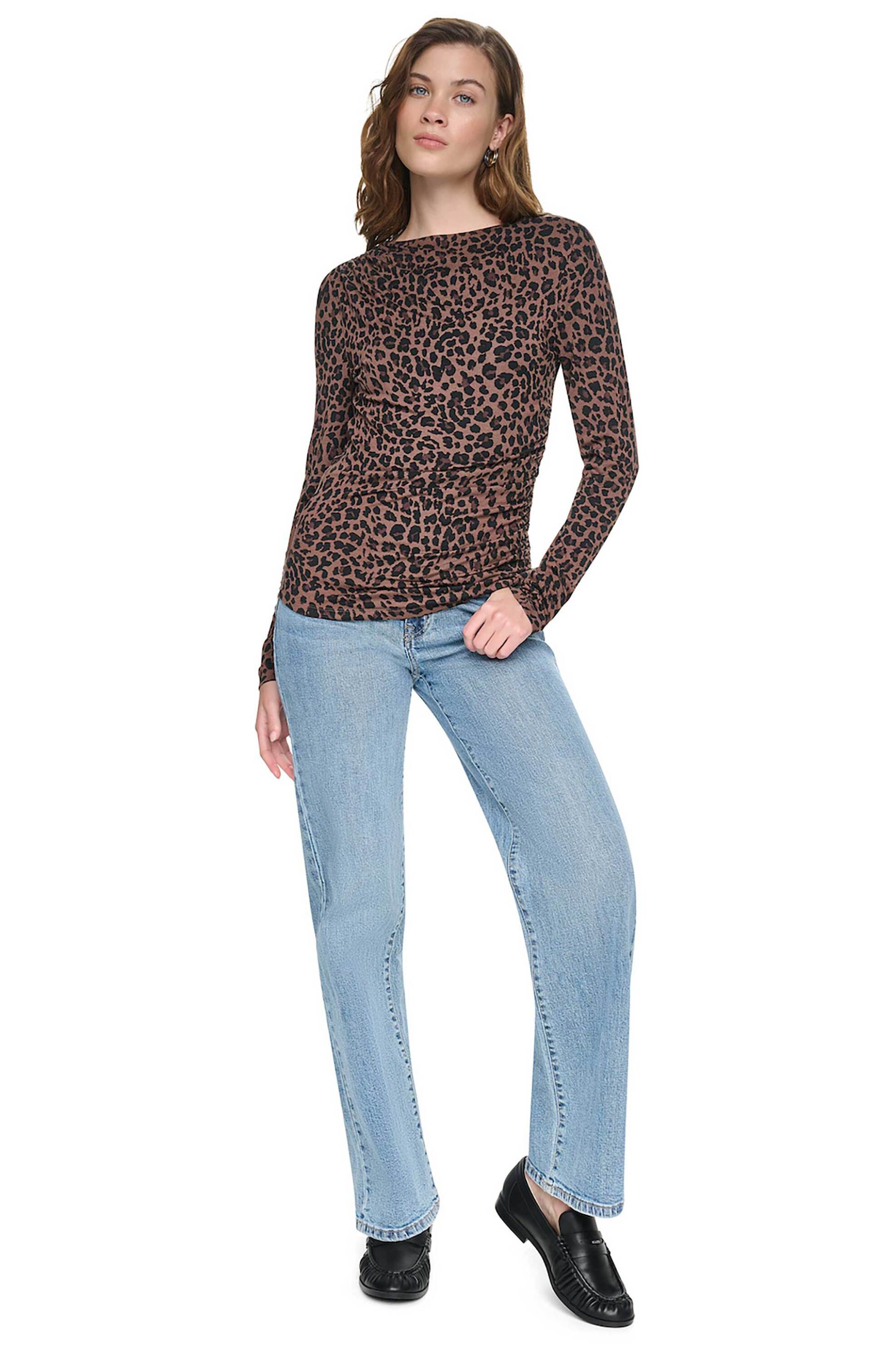 DKNY γυναικεία μπλούζα με ντραπέ σχέδιο - DJ6T1825 Ταμπά